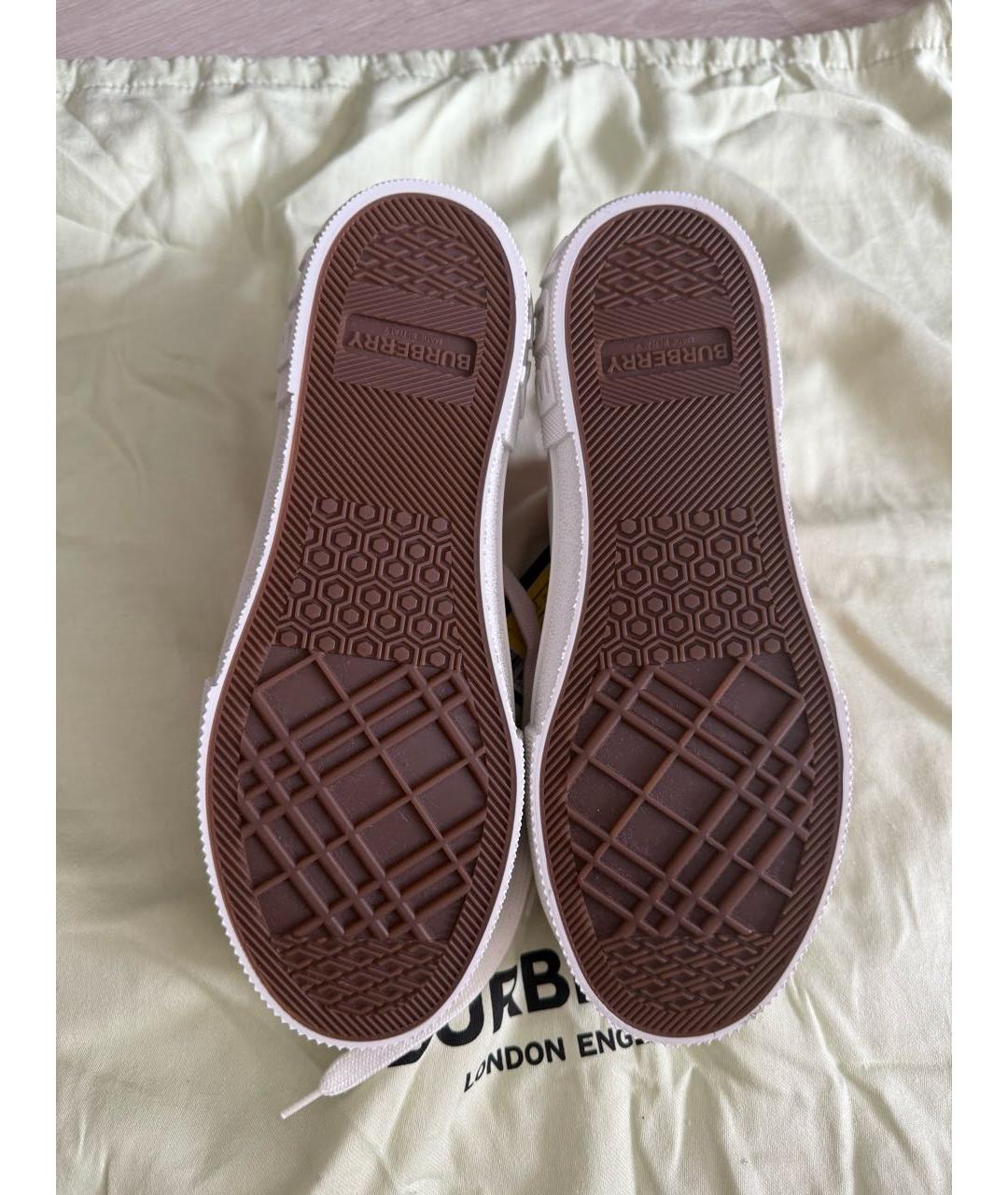 BURBERRY Розовые кеды, фото 4