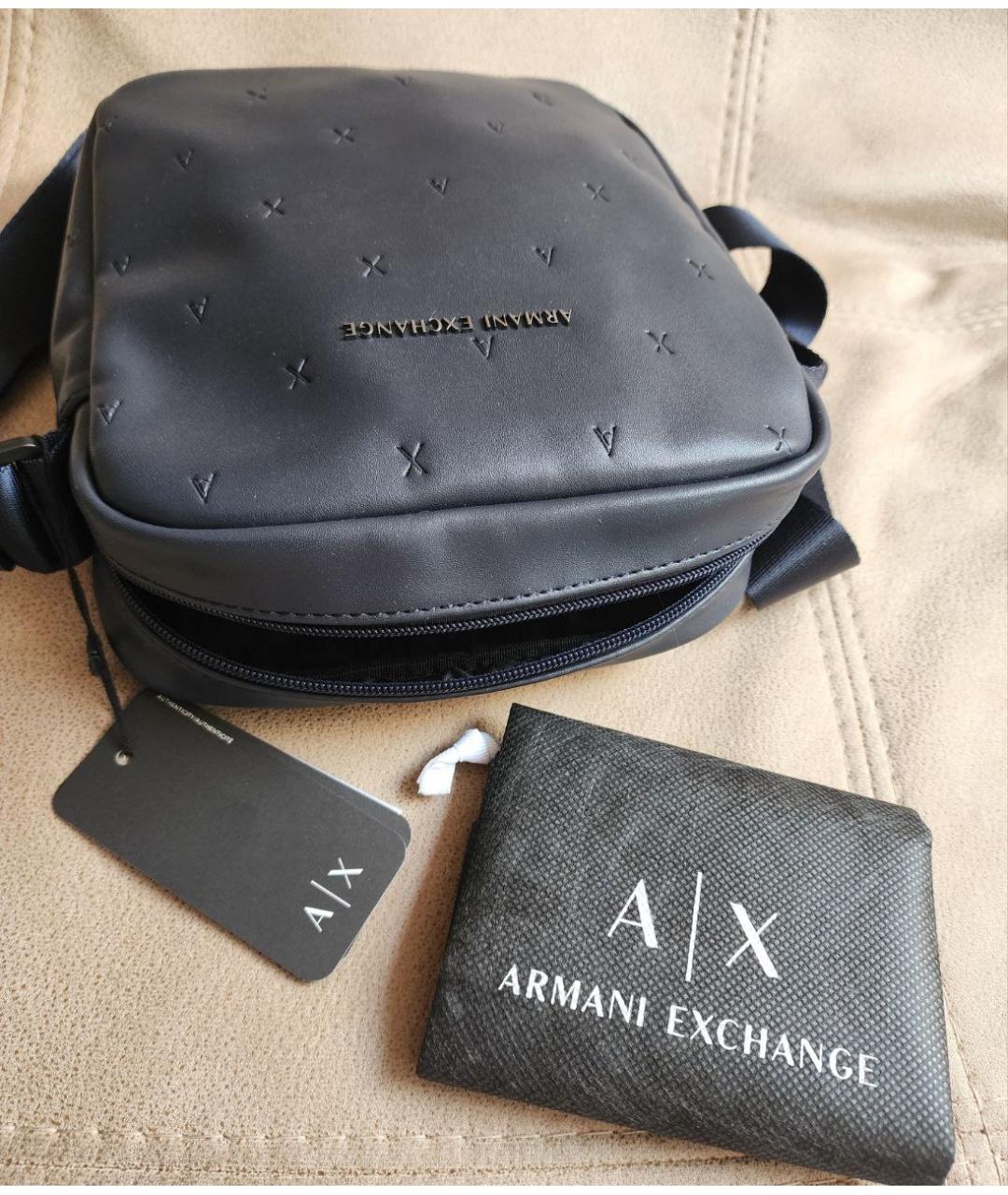 ARMANI EXCHANGE Синяя сумка на плечо из искусственной кожи, фото 6