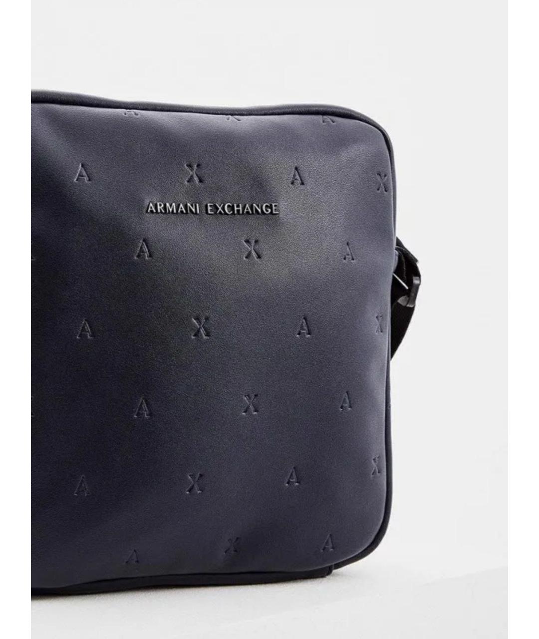 ARMANI EXCHANGE Синяя сумка на плечо из искусственной кожи, фото 4