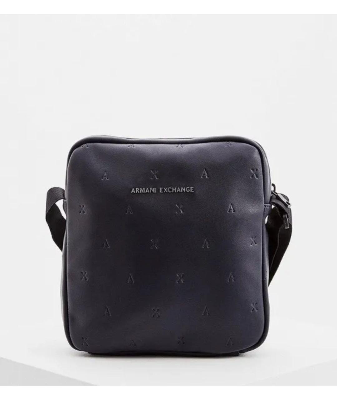 ARMANI EXCHANGE Синяя сумка на плечо из искусственной кожи, фото 8