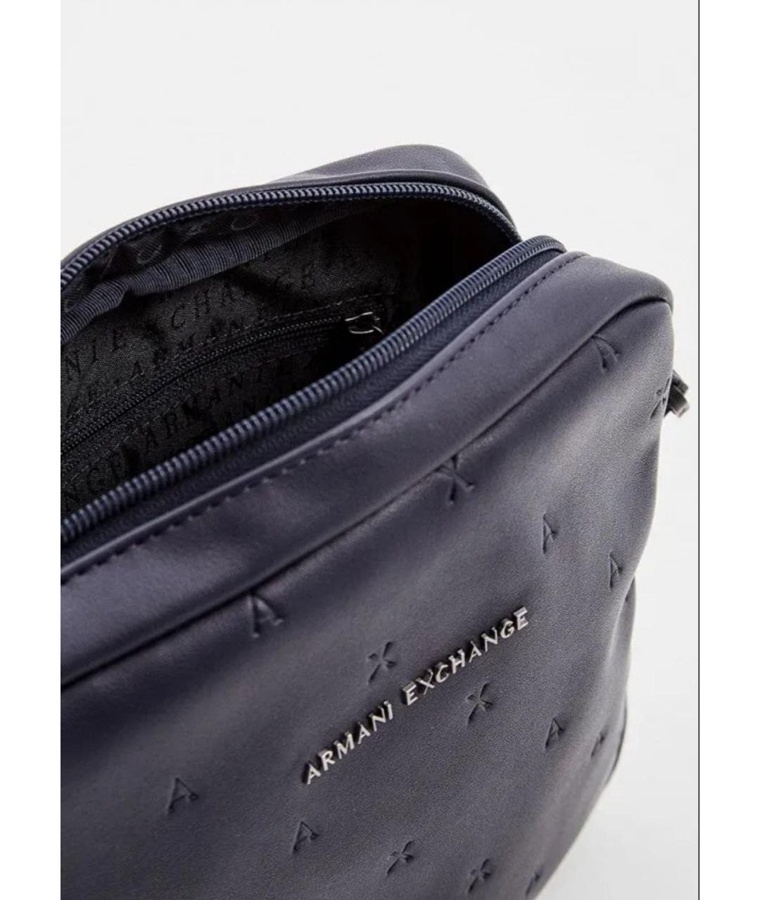 ARMANI EXCHANGE Синяя сумка на плечо из искусственной кожи, фото 3