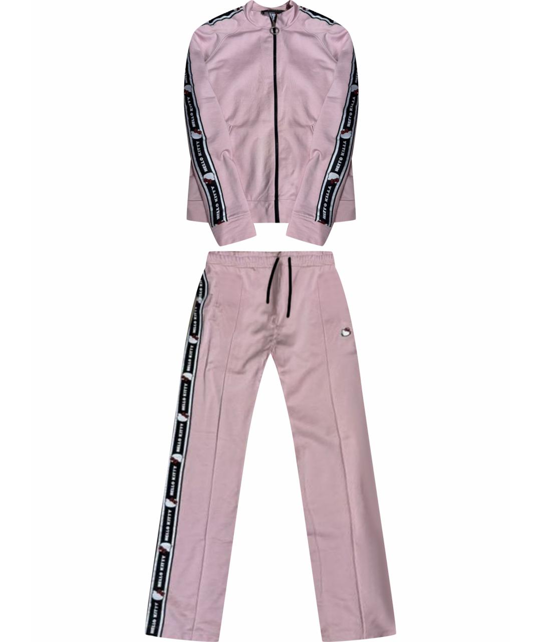 PINKO Розовый хлопко-эластановый костюм с брюками, фото 1