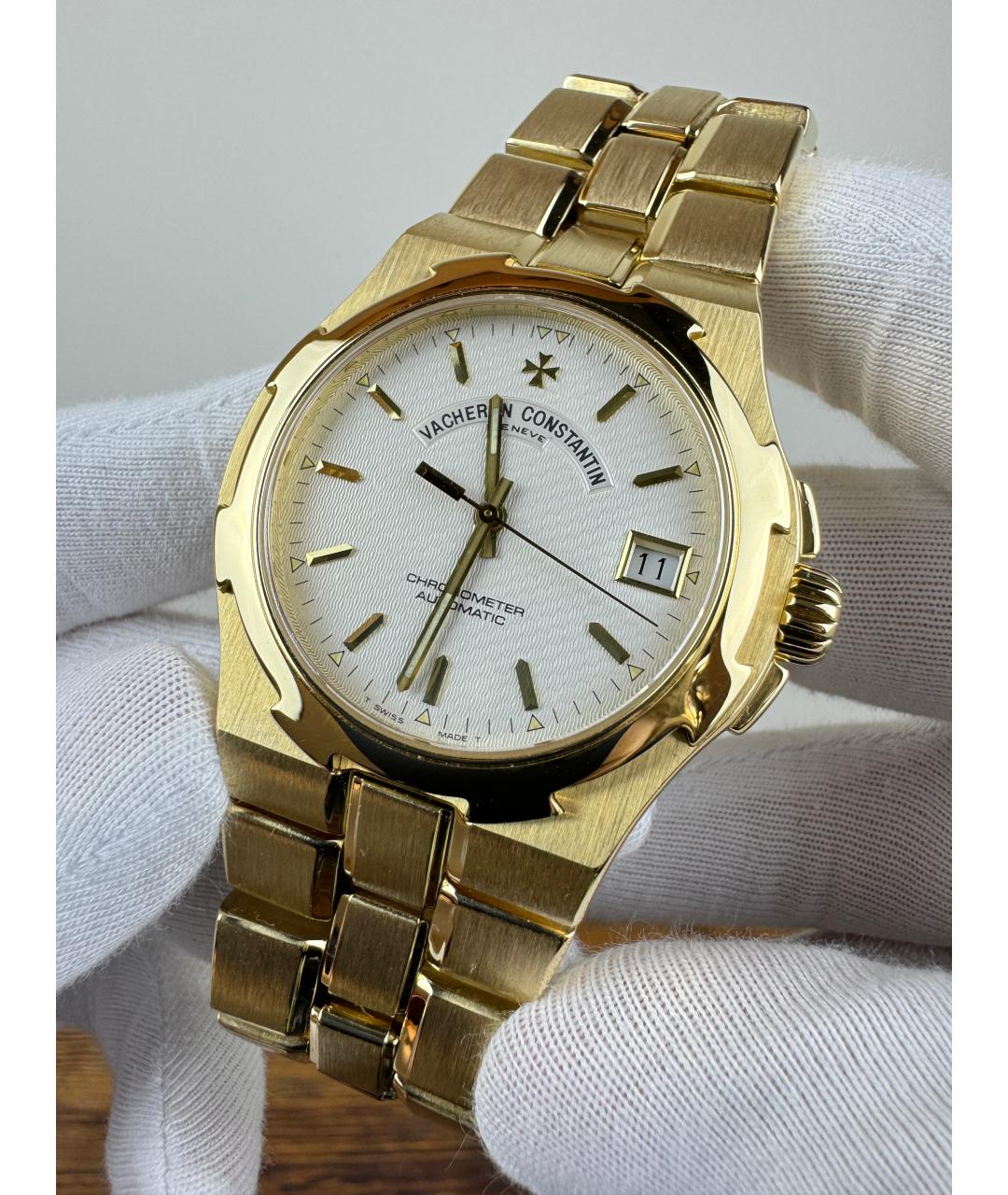 VACHERON CONSTANTIN Белые часы из желтого золота, фото 3