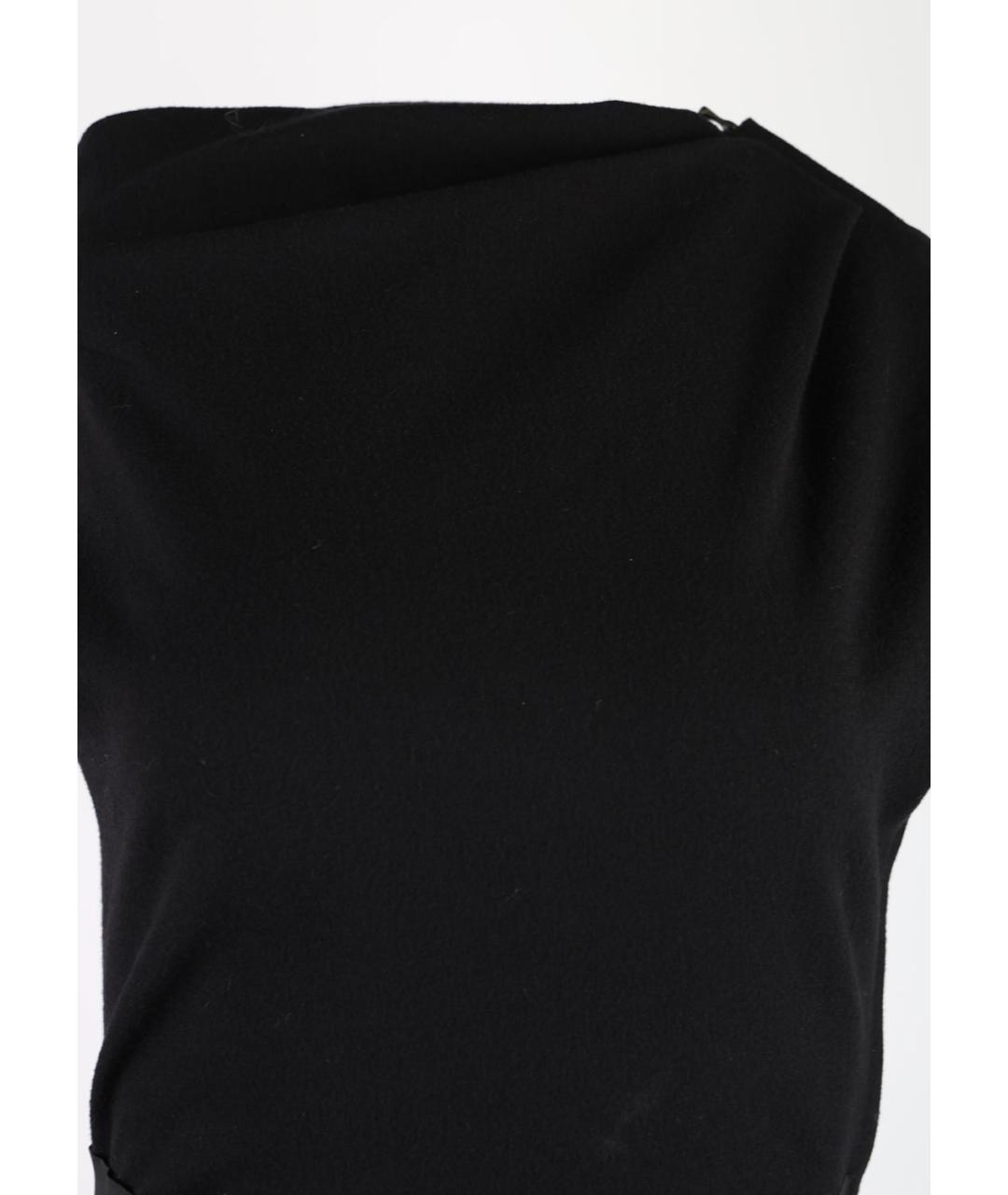 LANVIN Черное шерстяное коктейльное платье, фото 3