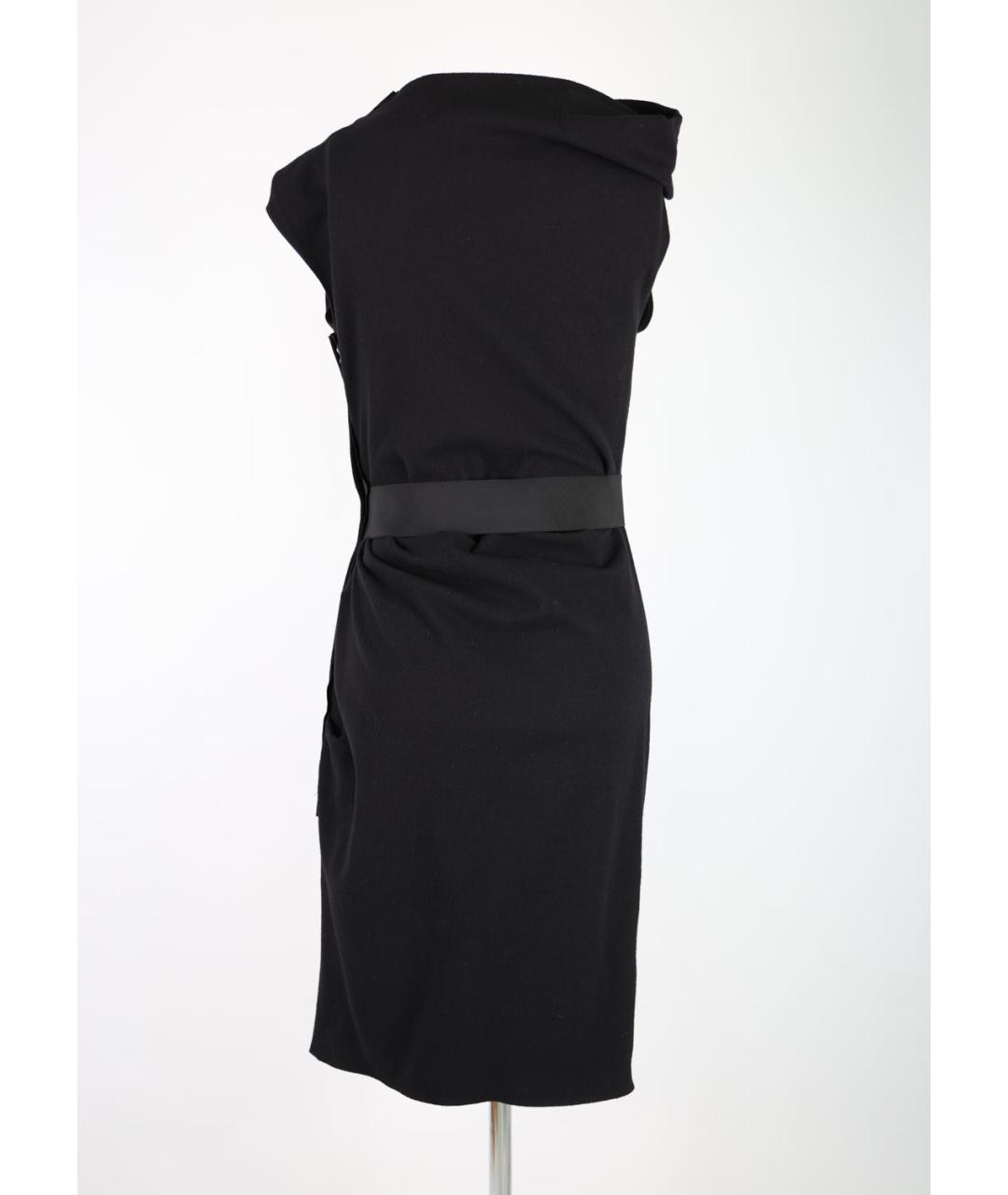 LANVIN Черное шерстяное коктейльное платье, фото 5