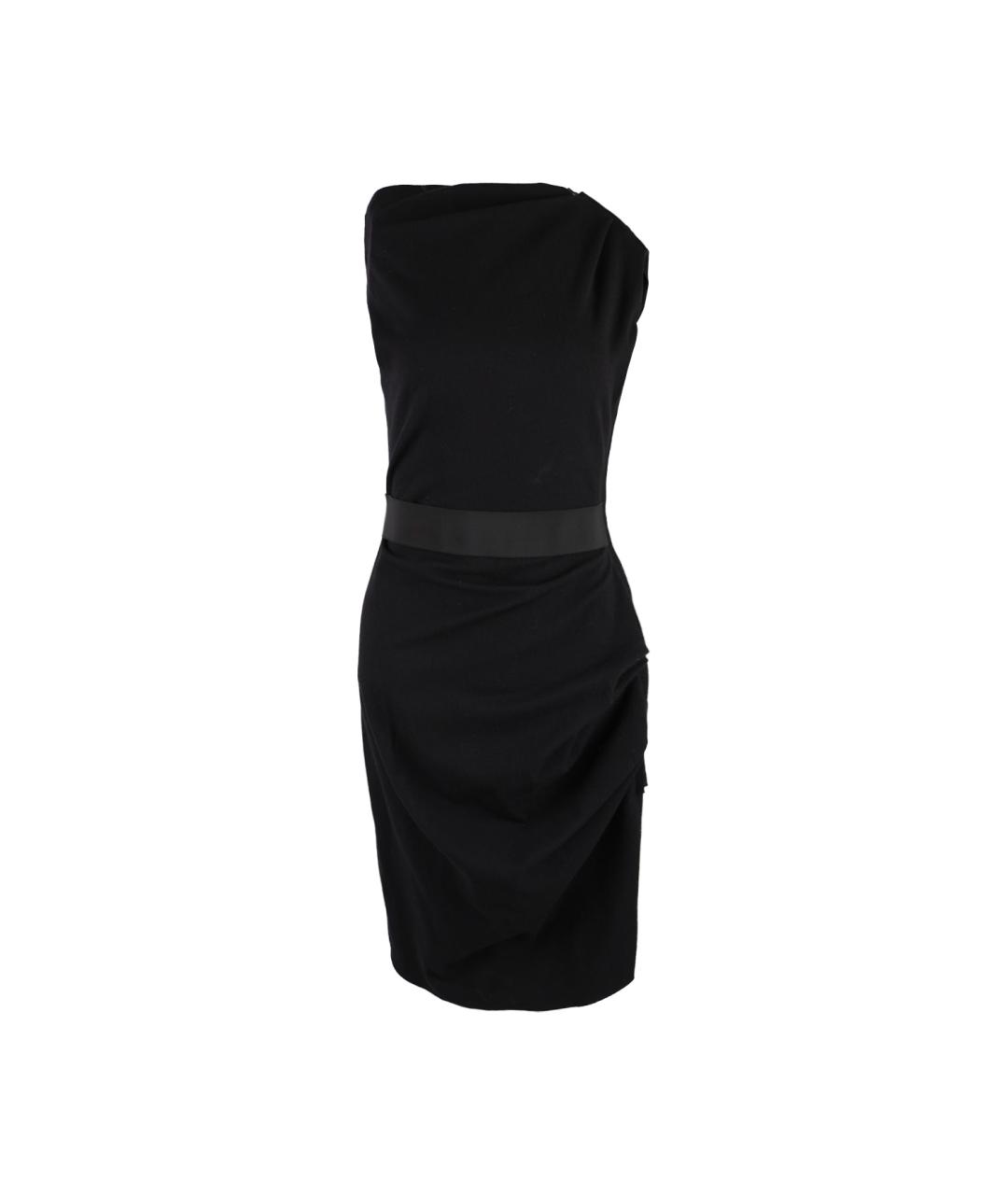 LANVIN Черное шерстяное коктейльное платье, фото 1