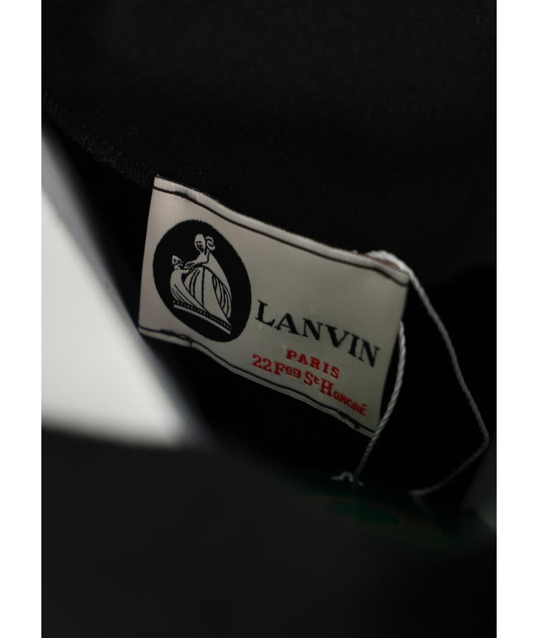 LANVIN Черное шерстяное коктейльное платье, фото 4