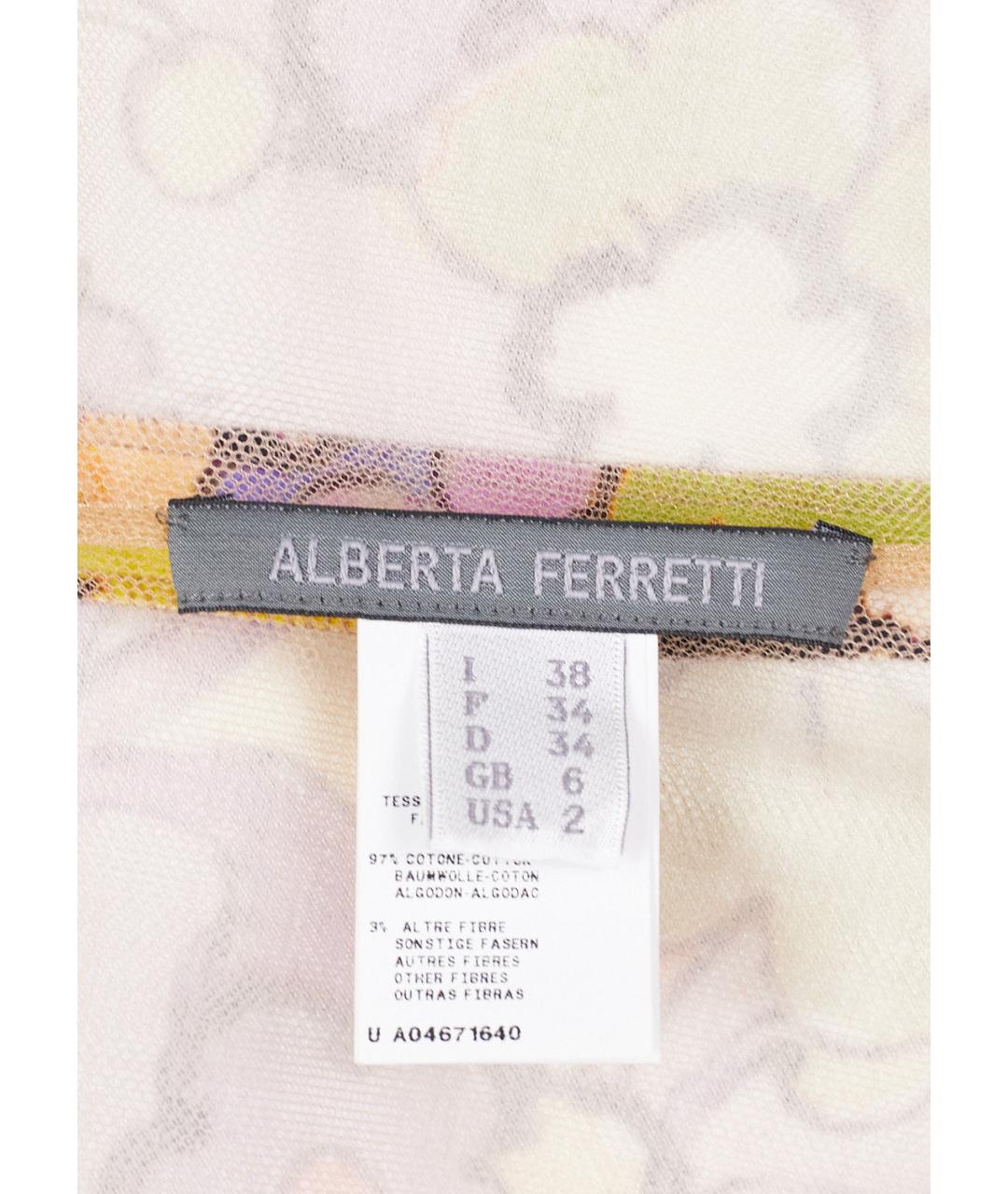 ALBERTA FERRETTI Мульти хлопковый сарафан, фото 5