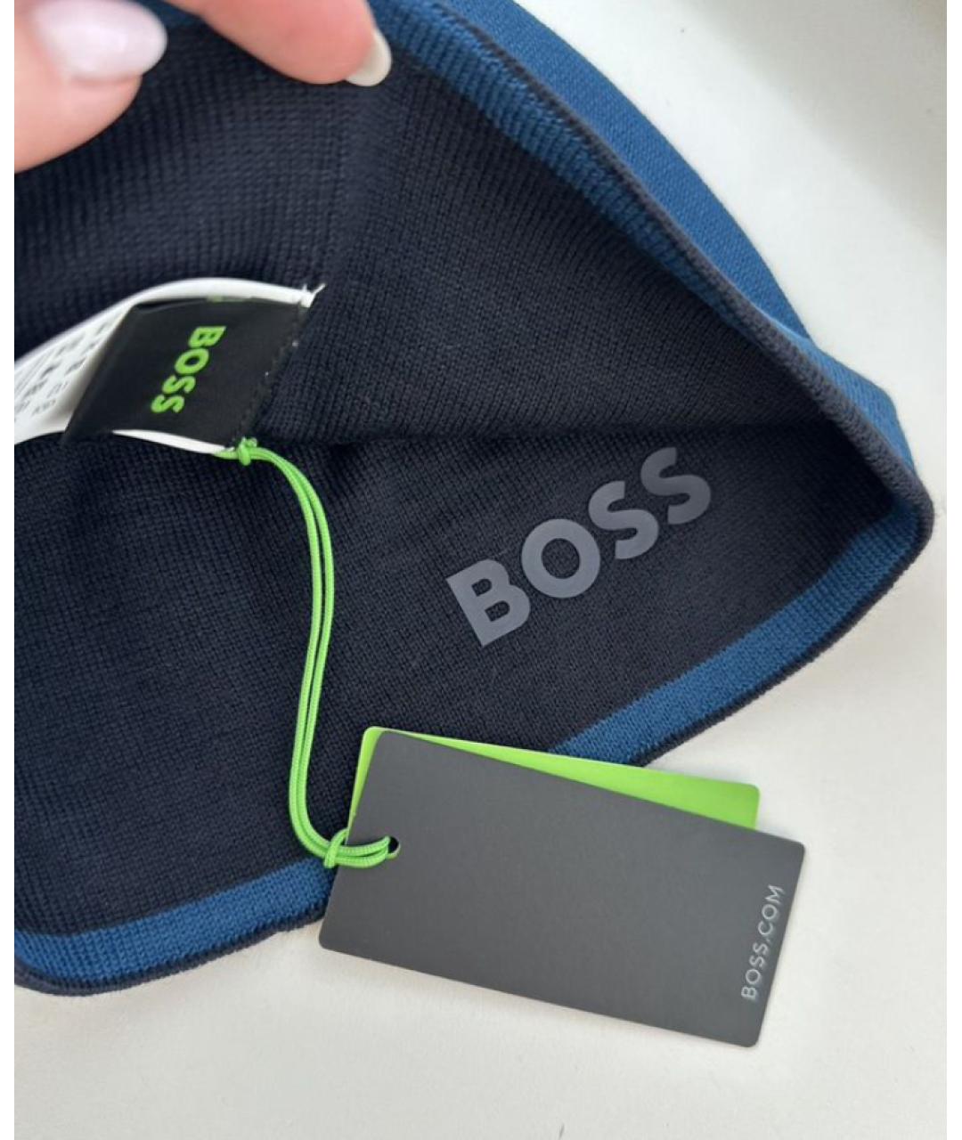 HUGO BOSS Синяя шерстяная шапка, фото 5