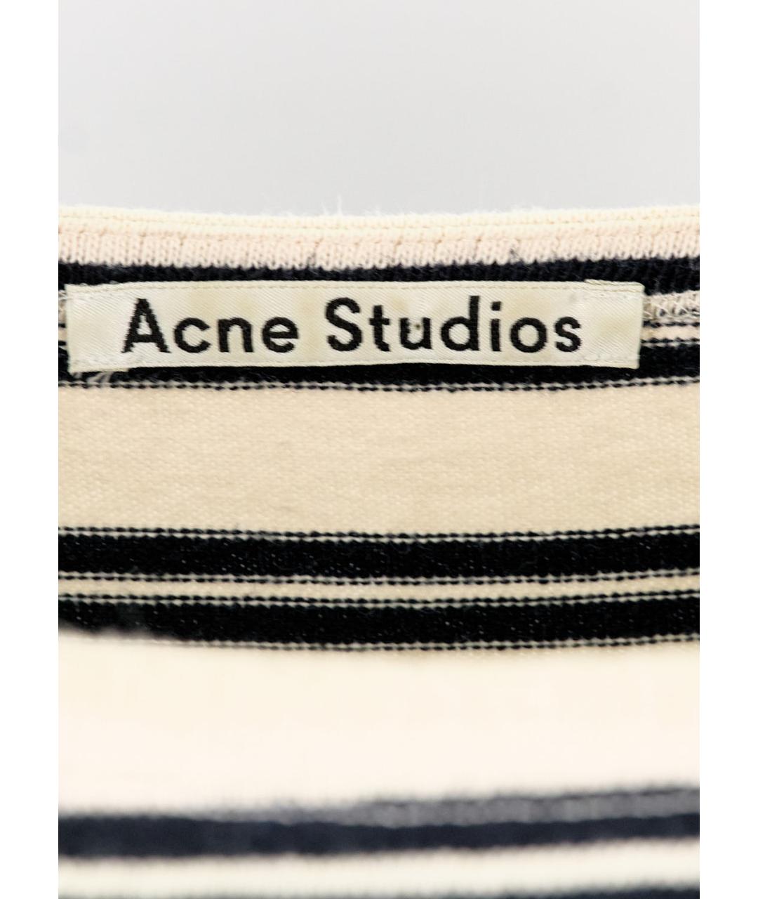 ACNE STUDIOS Белое хлопковое повседневное платье, фото 4