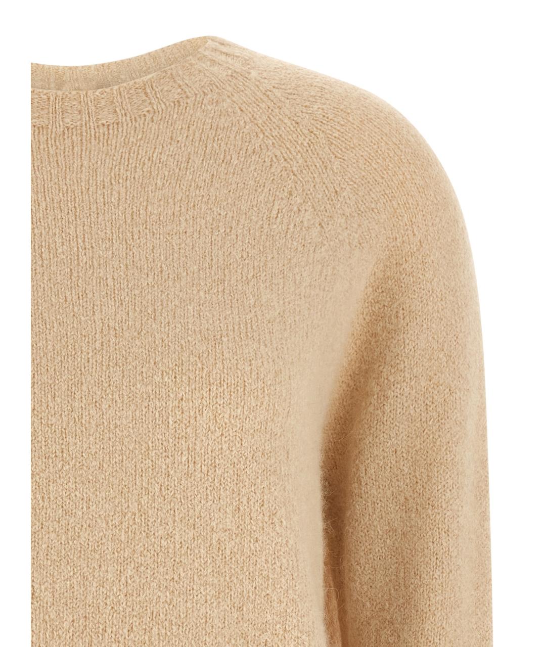 WEEKEND MAX MARA Бежевый шерстяной джемпер / свитер, фото 3