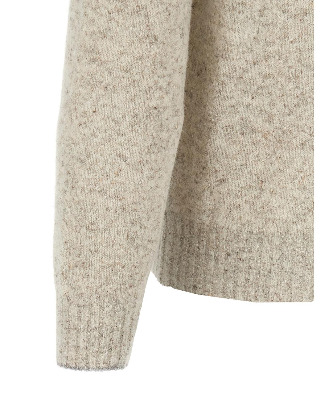 BRUNELLO CUCINELLI Серый шерстяной джемпер / свитер, фото 4