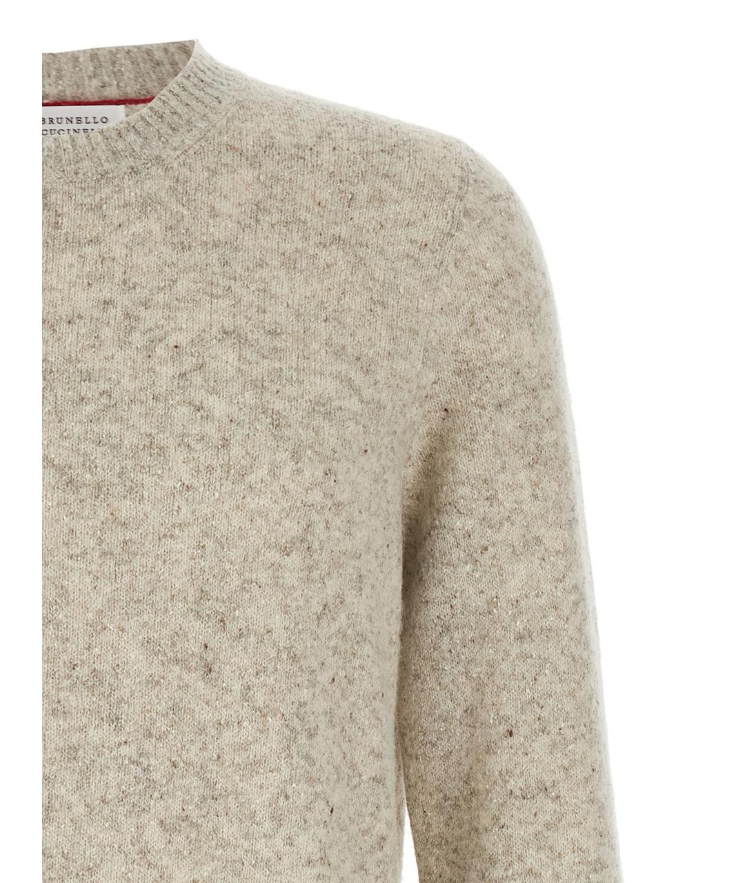 BRUNELLO CUCINELLI Серый шерстяной джемпер / свитер, фото 3