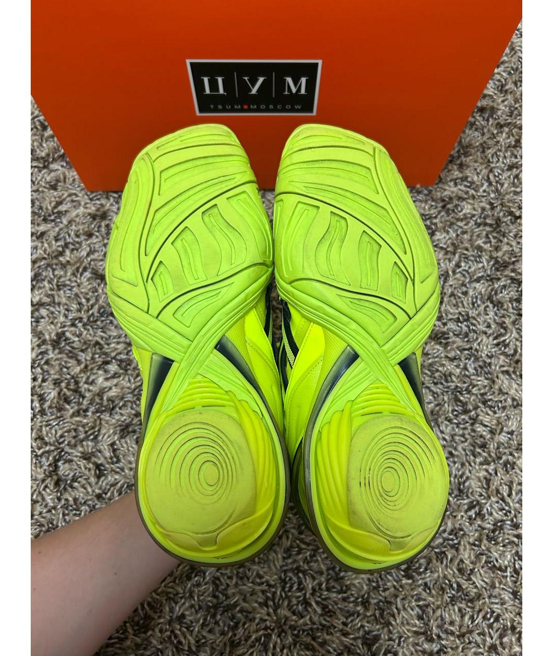 BALENCIAGA Салатовые низкие кроссовки / кеды, фото 5