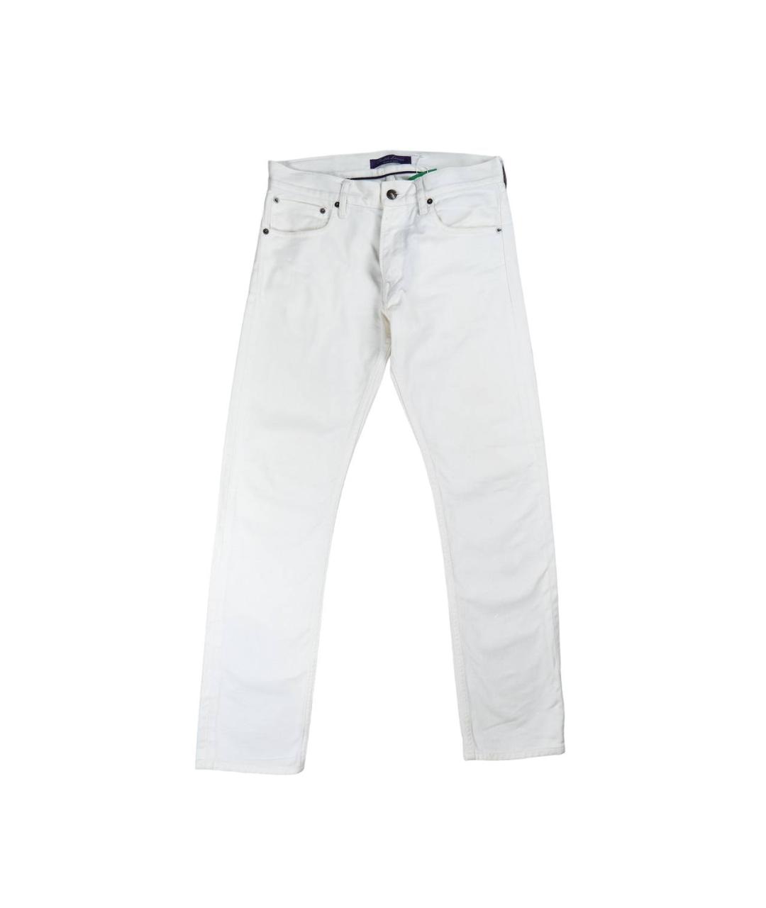 RALPH LAUREN Белые хлопковые прямые джинсы, фото 1