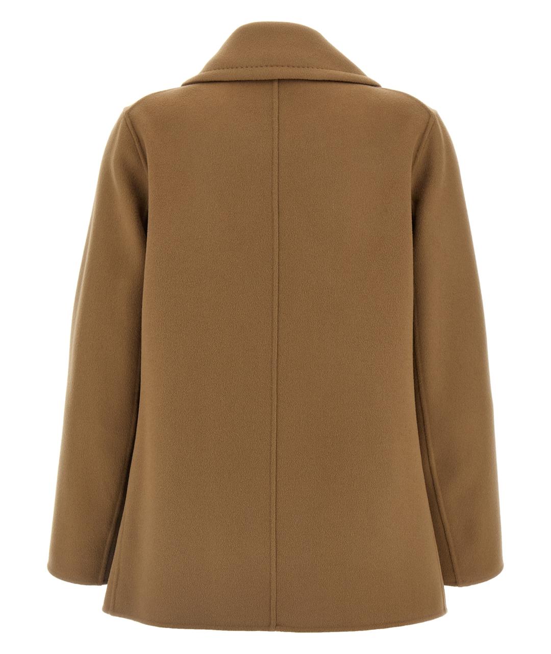 'S MAX MARA Коричневое шерстяное пальто, фото 2