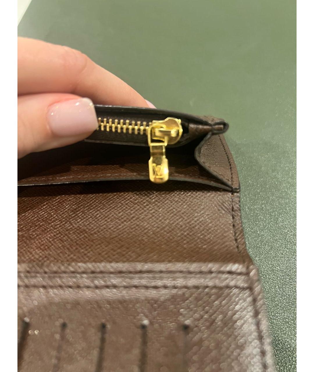 LOUIS VUITTON Коричневый кошелек, фото 5