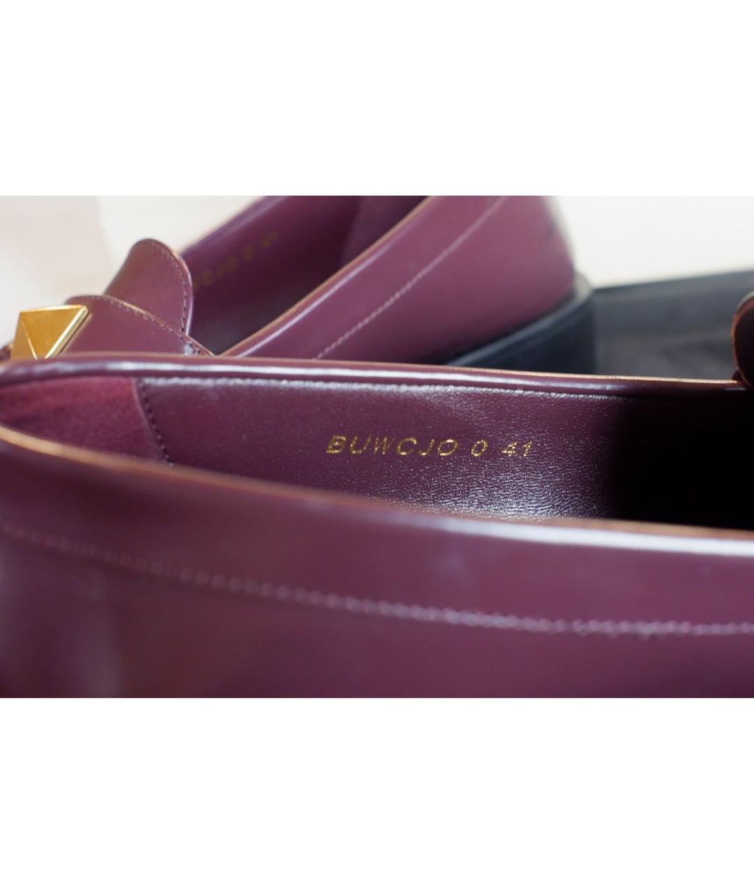 VALENTINO Бордовые лоферы из лакированной кожи, фото 5