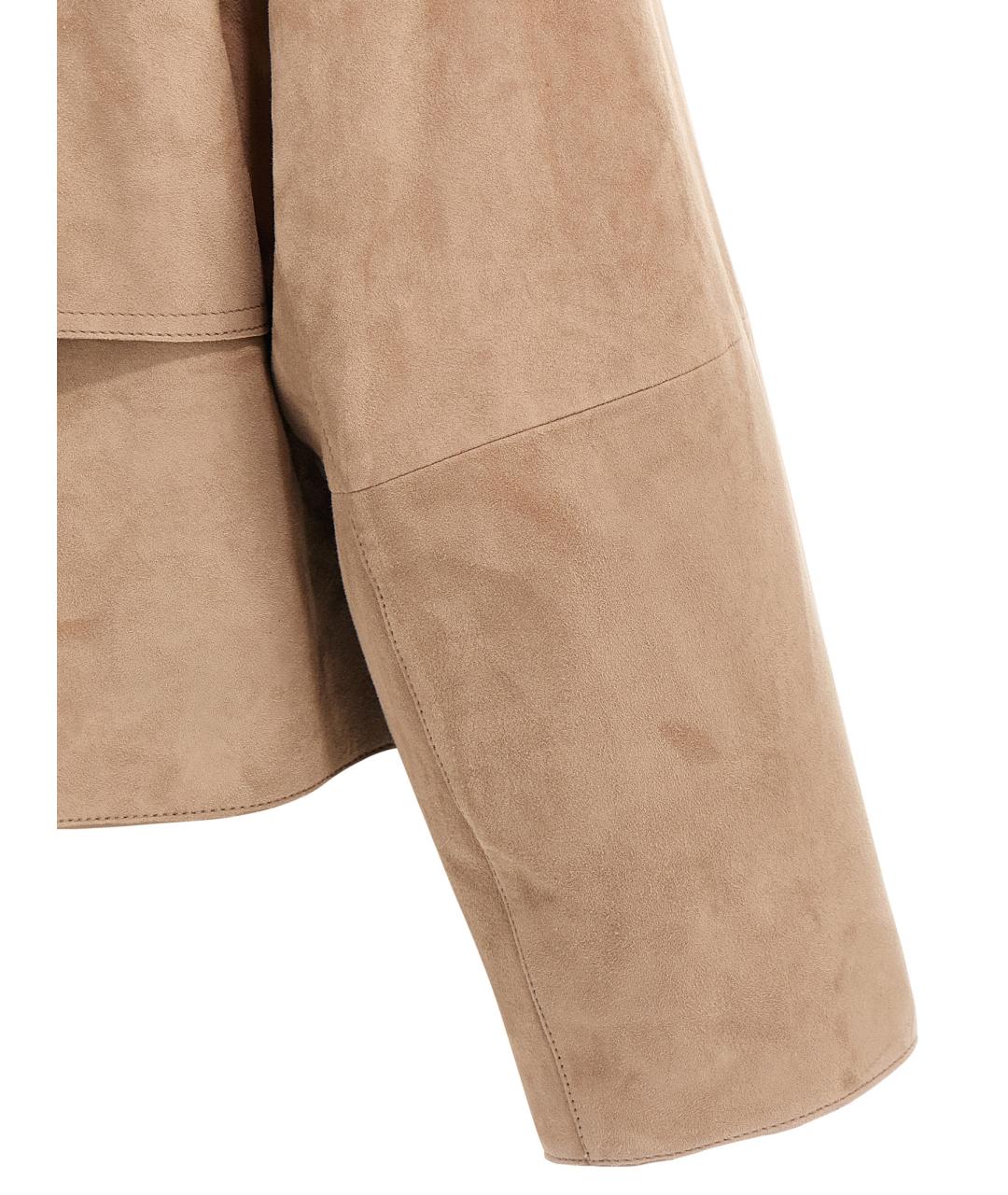 WEEKEND MAX MARA Бежевая замшевая куртка, фото 4