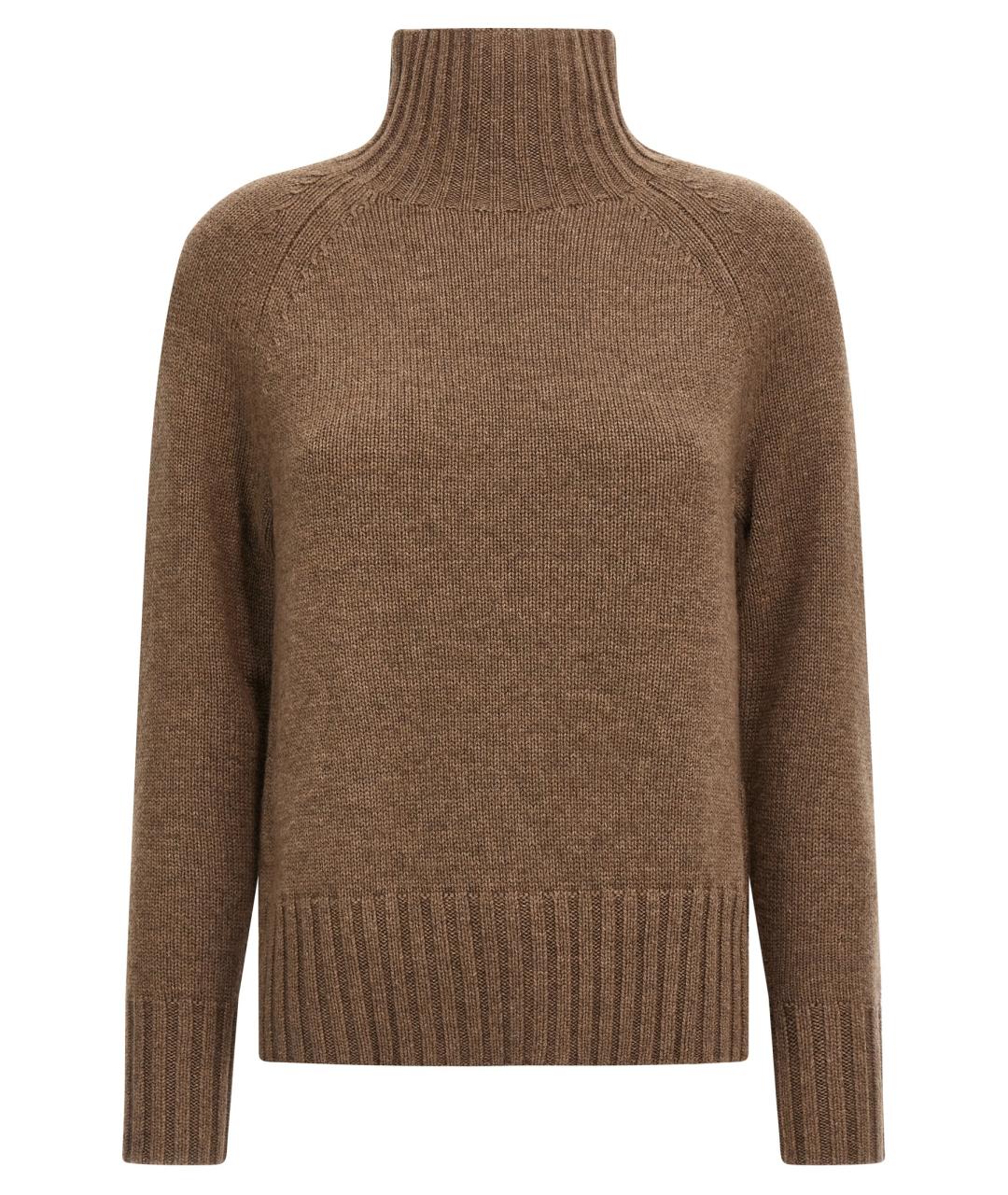 'S MAX MARA Коричневая шерстяная водолазка, фото 1
