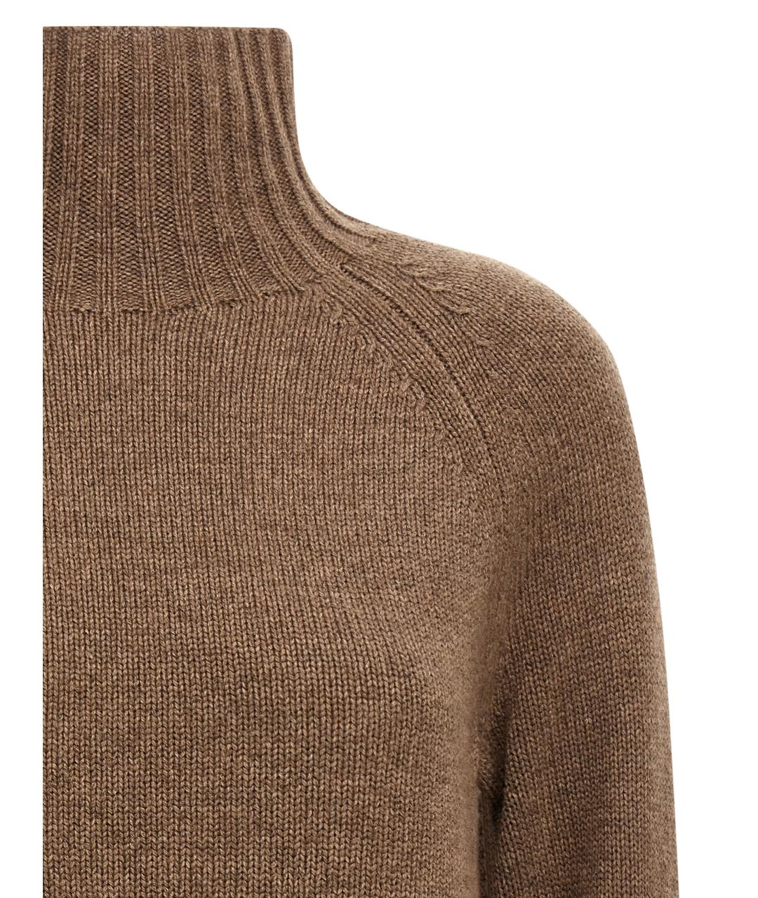 'S MAX MARA Коричневая шерстяная водолазка, фото 3