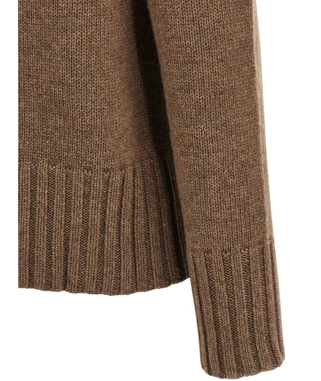 'S MAX MARA Коричневая шерстяная водолазка, фото 4
