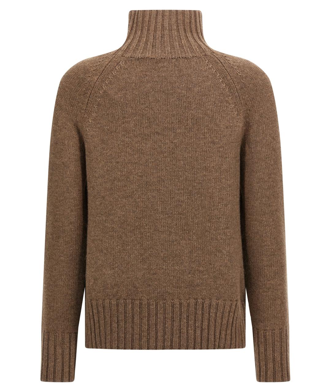 'S MAX MARA Коричневая шерстяная водолазка, фото 2