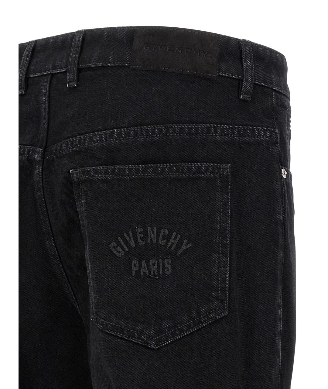 GIVENCHY Черные хлопковые прямые джинсы, фото 4