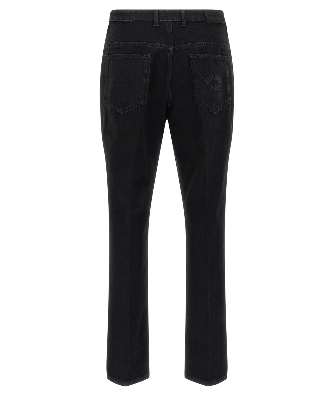 GIVENCHY Черные хлопковые прямые джинсы, фото 2