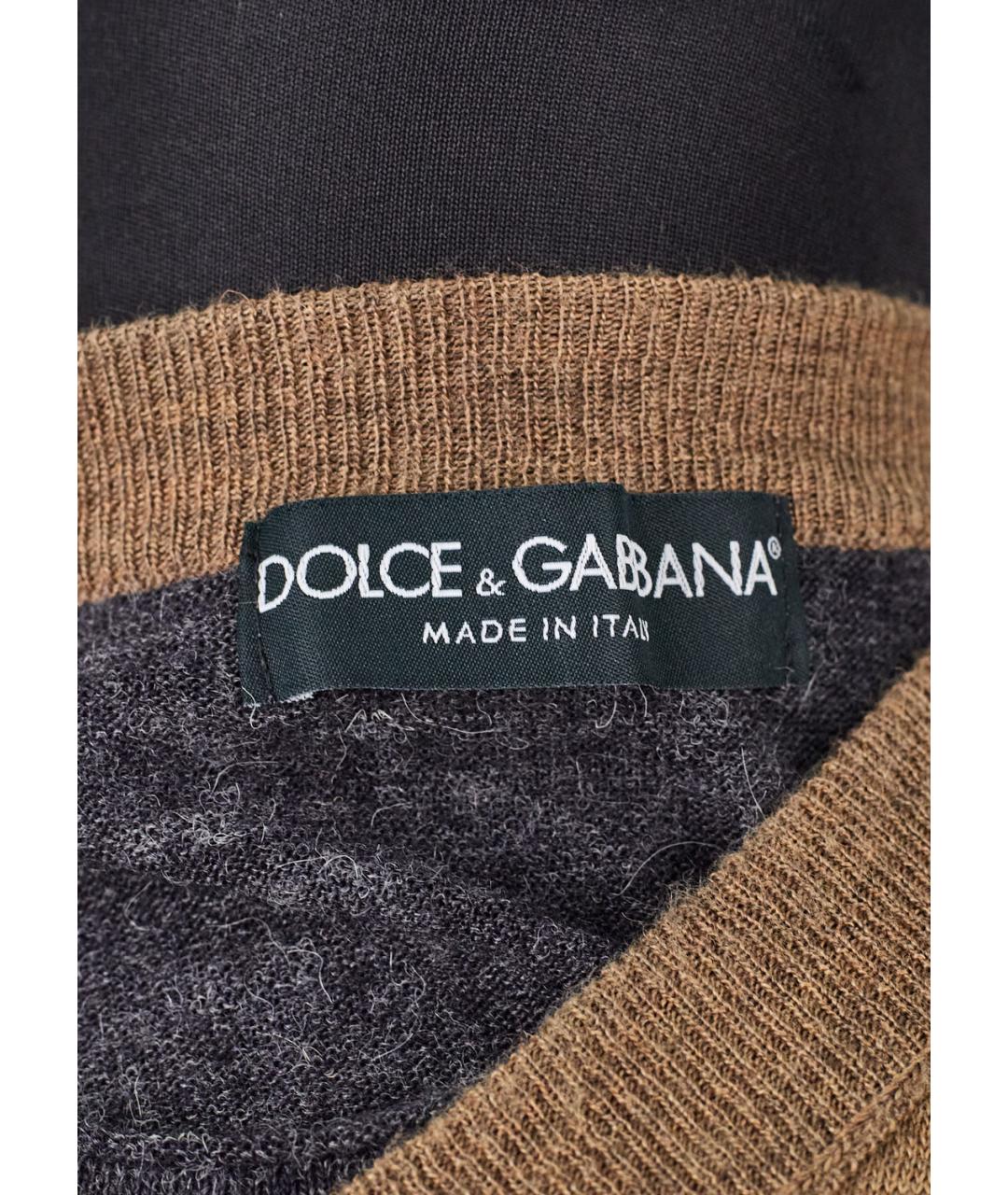 DOLCE&GABBANA Коричневый джемпер / свитер, фото 5