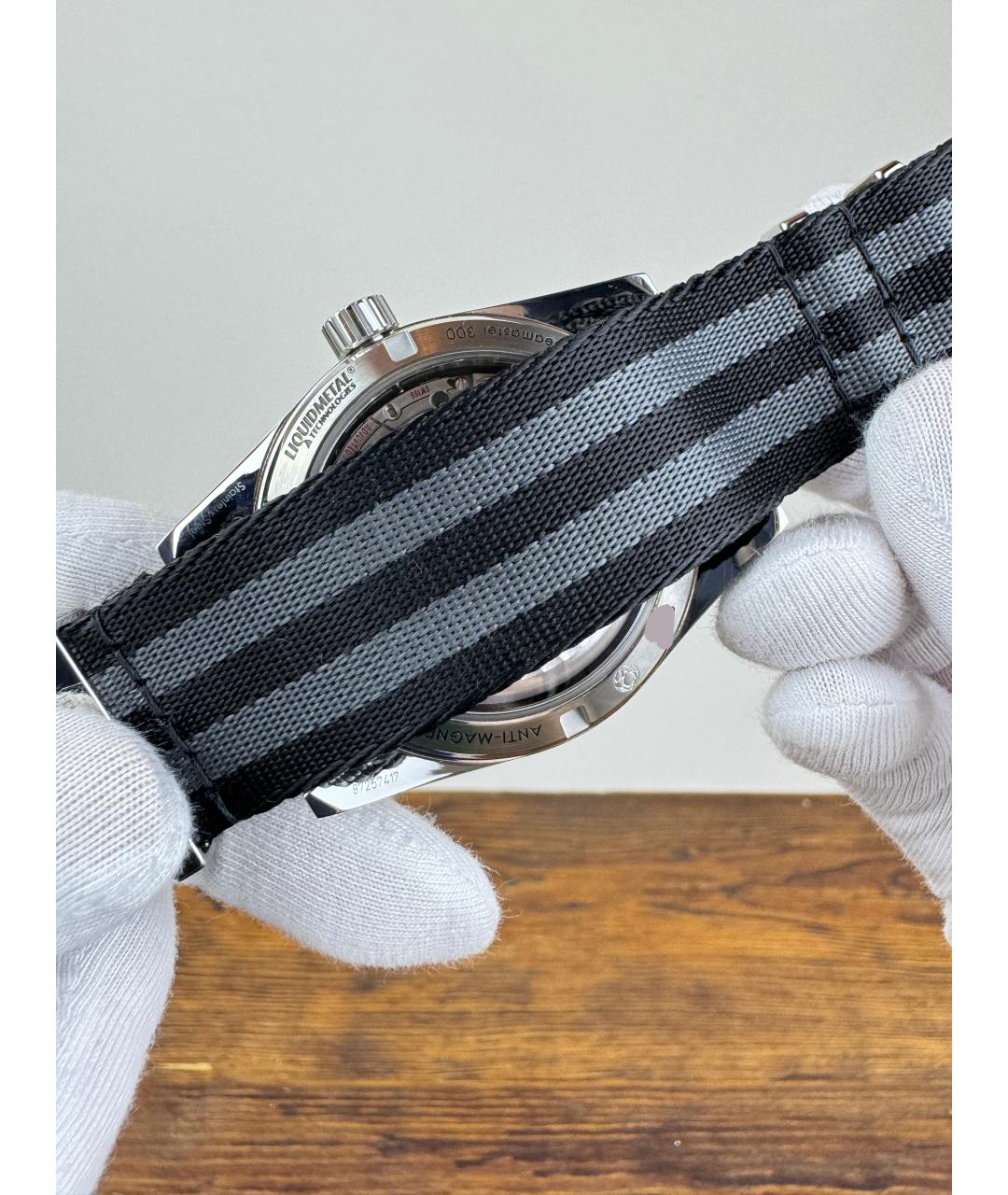 OMEGA Черные часы, фото 8