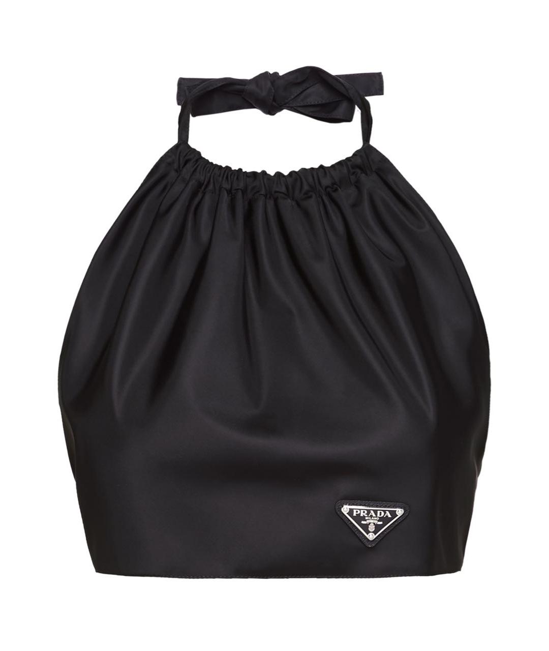 PRADA Черная полиамидовая майка, фото 1