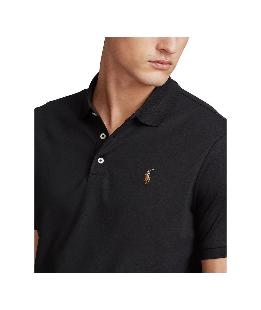 POLO RALPH LAUREN Черная хлопковая футболка, фото 2