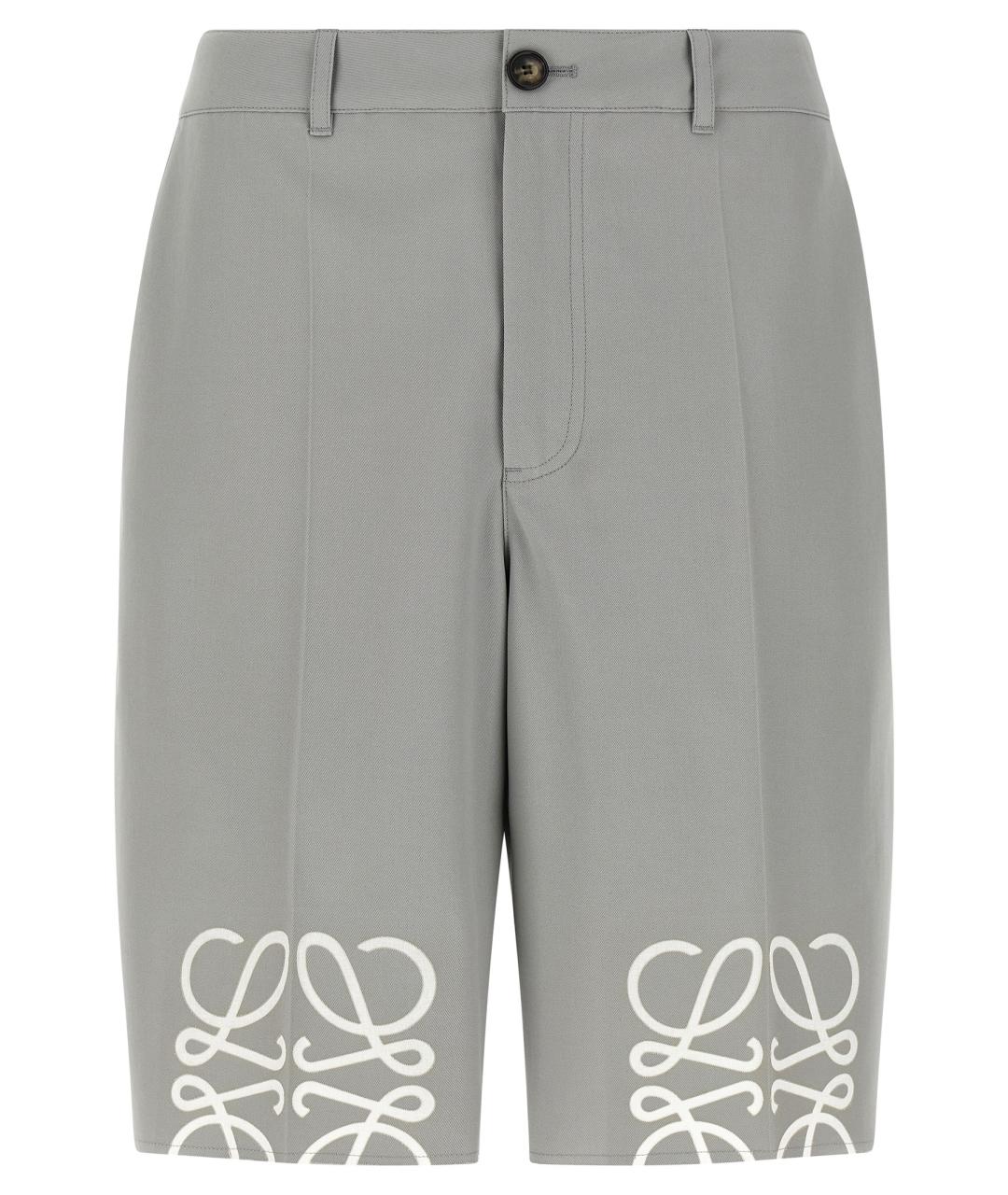 LOEWE Серые хлопковые шорты, фото 1