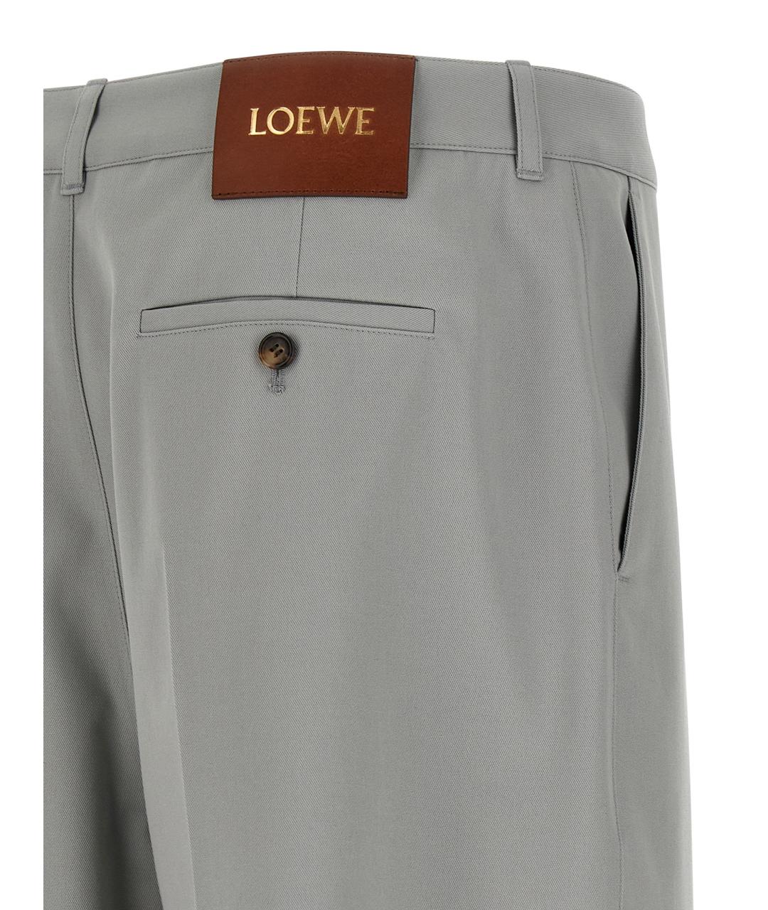 LOEWE Серые хлопковые шорты, фото 4