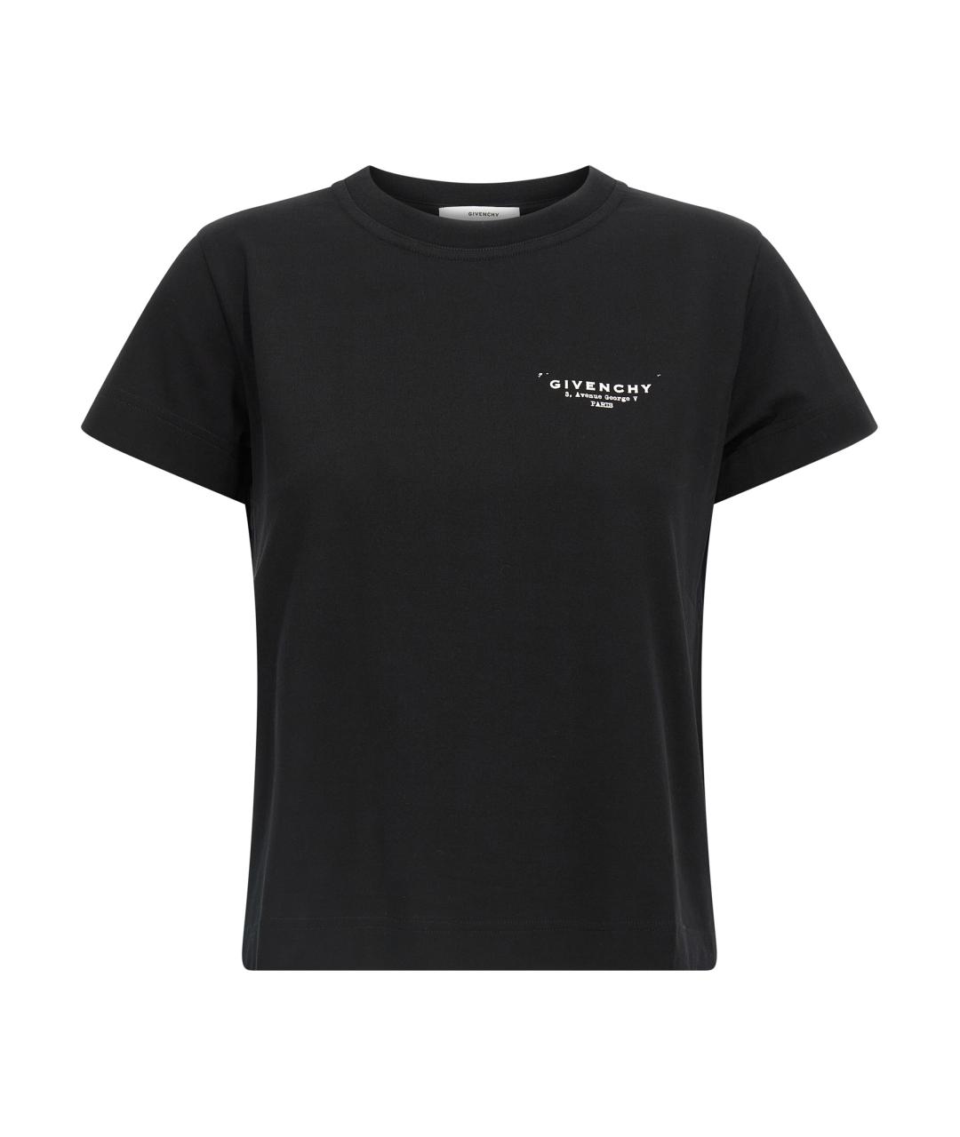 GIVENCHY Черная хлопковая футболка, фото 1