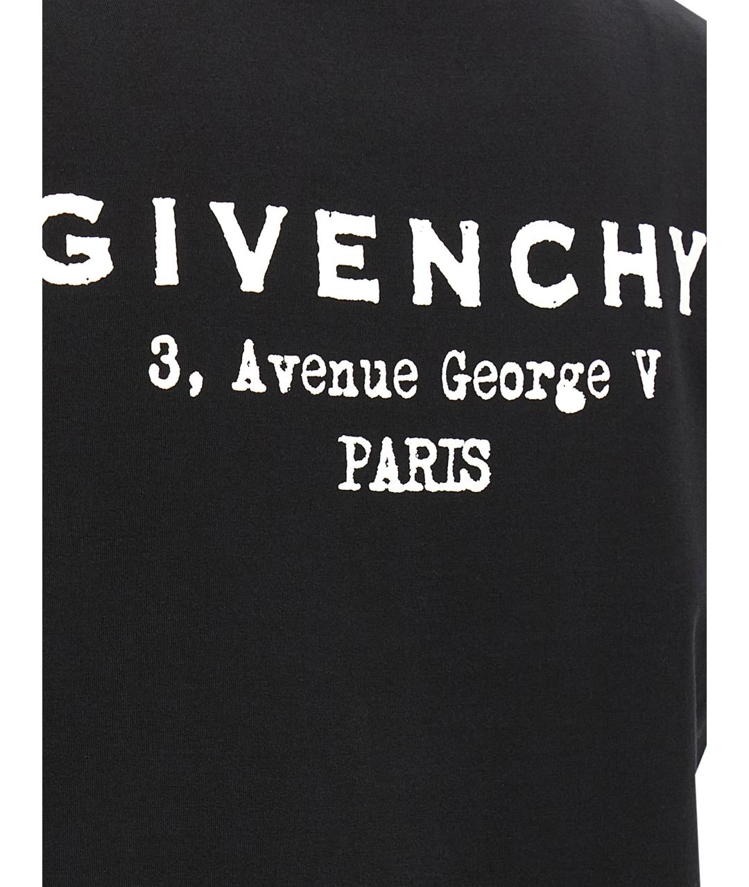 GIVENCHY Черная хлопковая футболка, фото 4