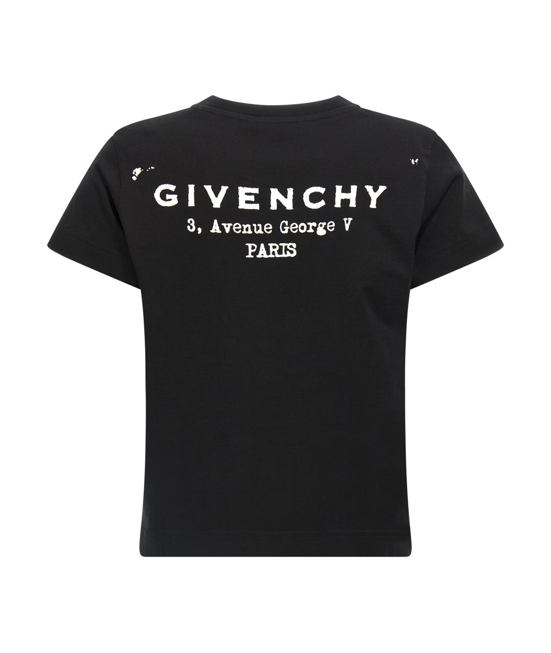 GIVENCHY Черная хлопковая футболка, фото 2