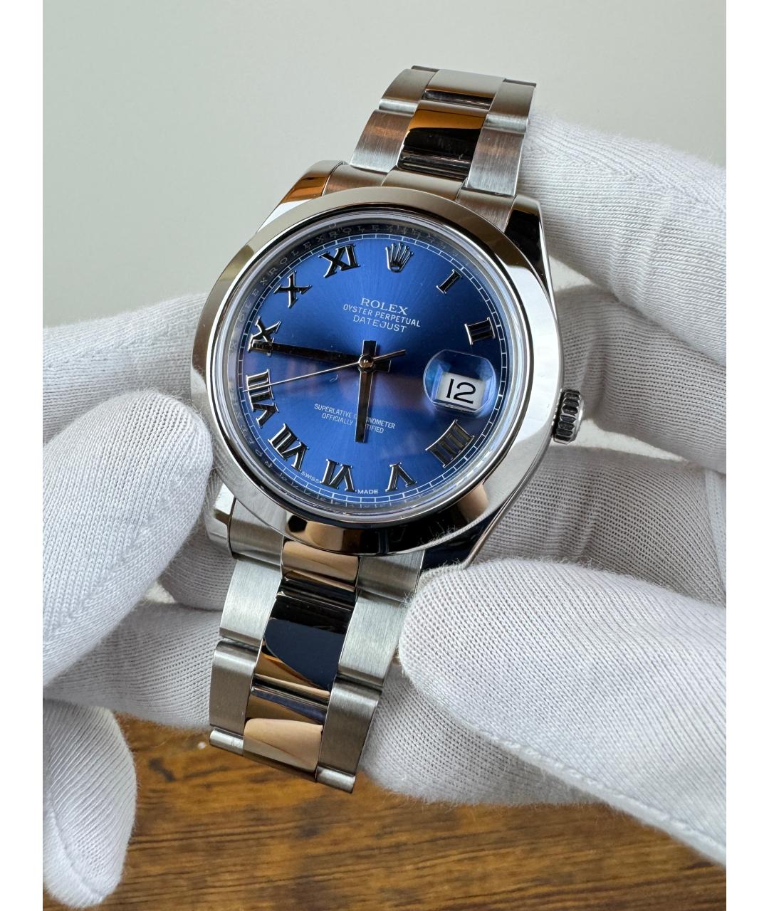ROLEX Темно-синие часы, фото 3