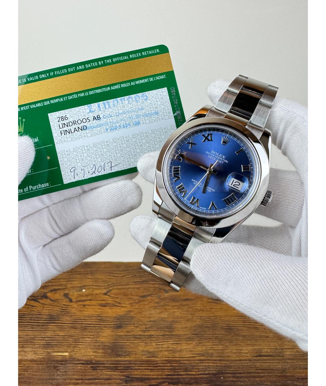 ROLEX Темно-синие часы, фото 2