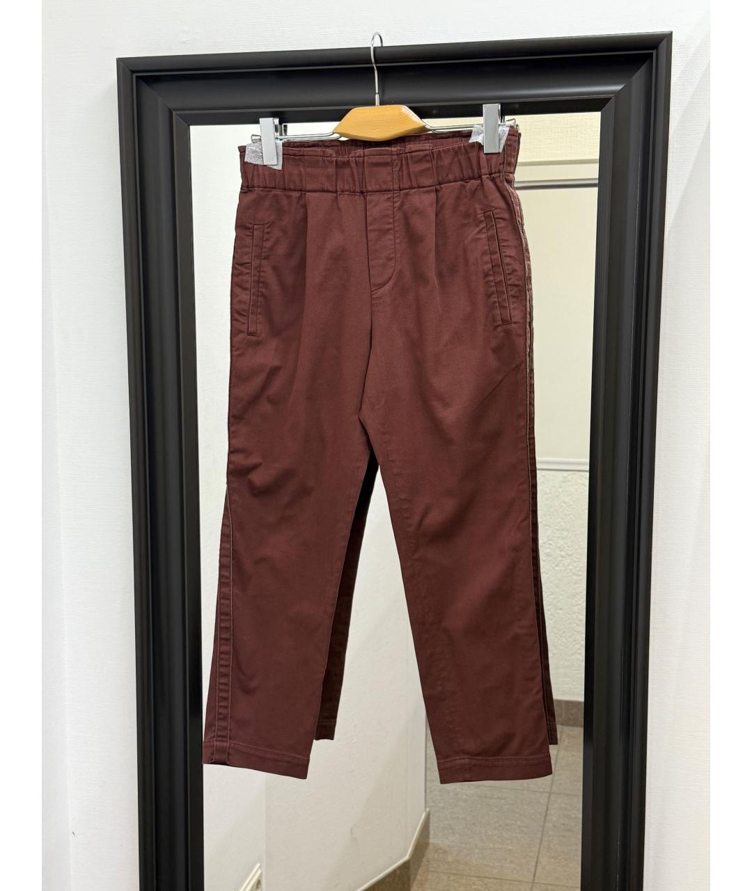 BRUNELLO CUCINELLI Коричневые хлопко-эластановые джинсы слим, фото 10