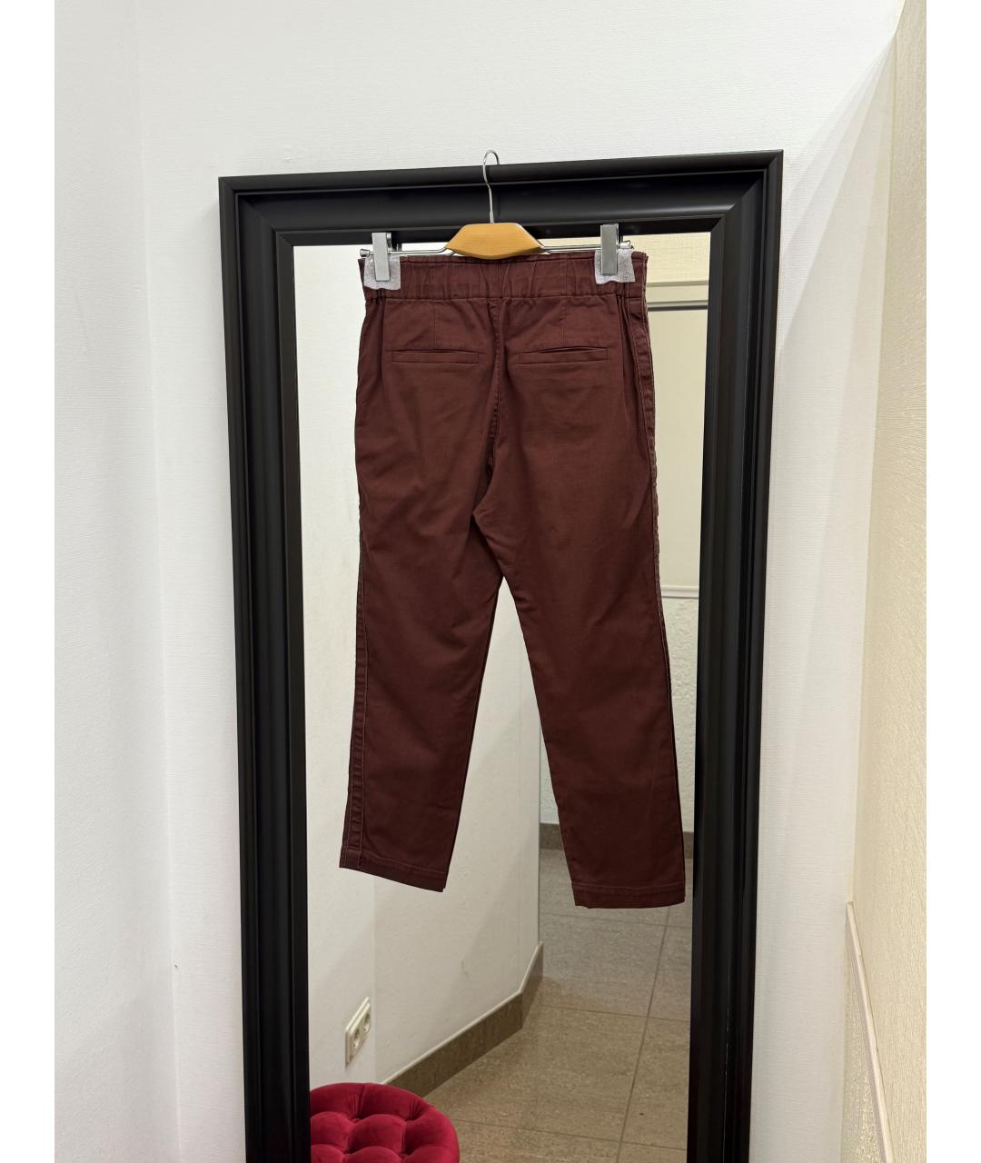 BRUNELLO CUCINELLI Коричневые хлопко-эластановые джинсы слим, фото 2