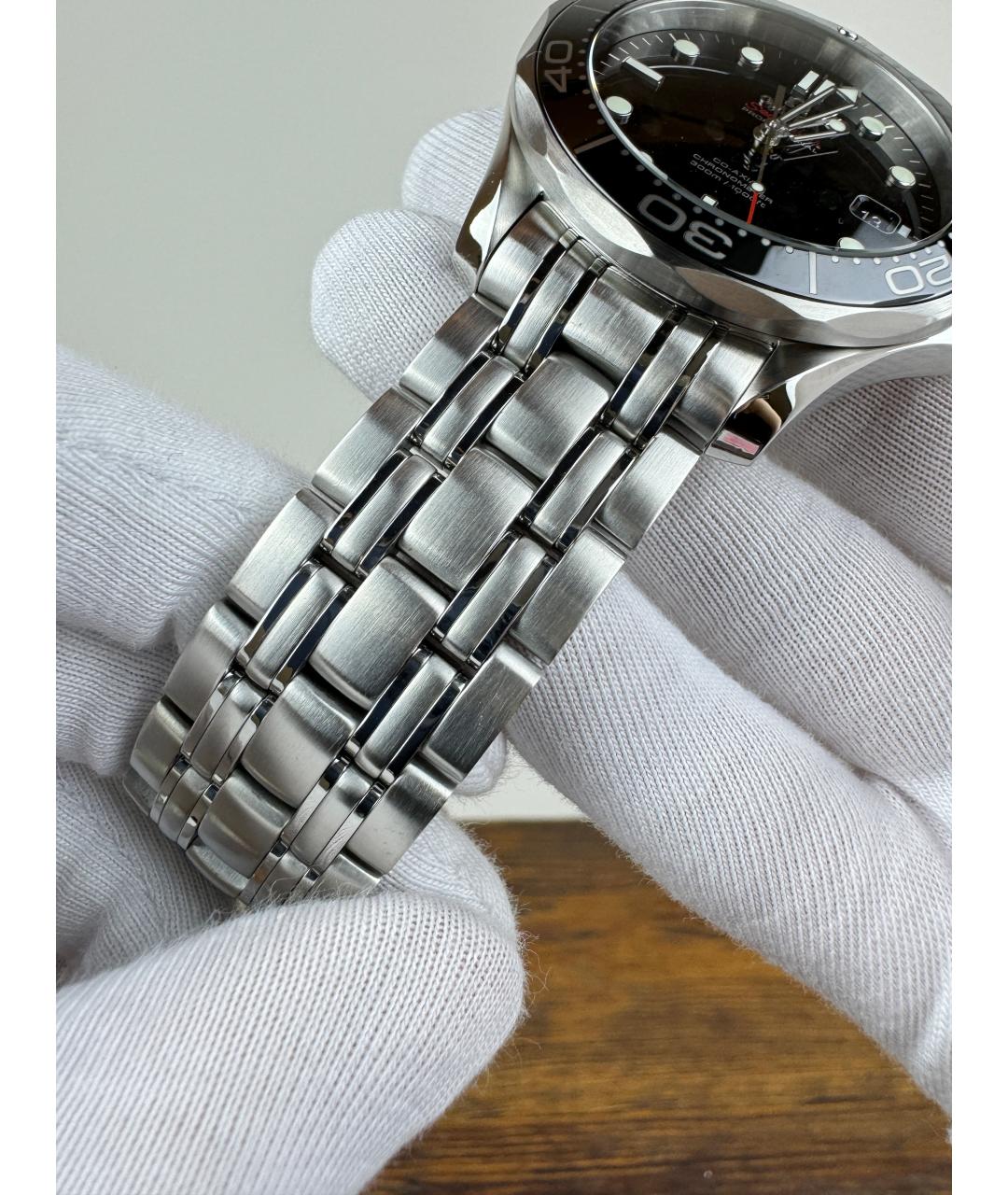 OMEGA Черные часы, фото 7