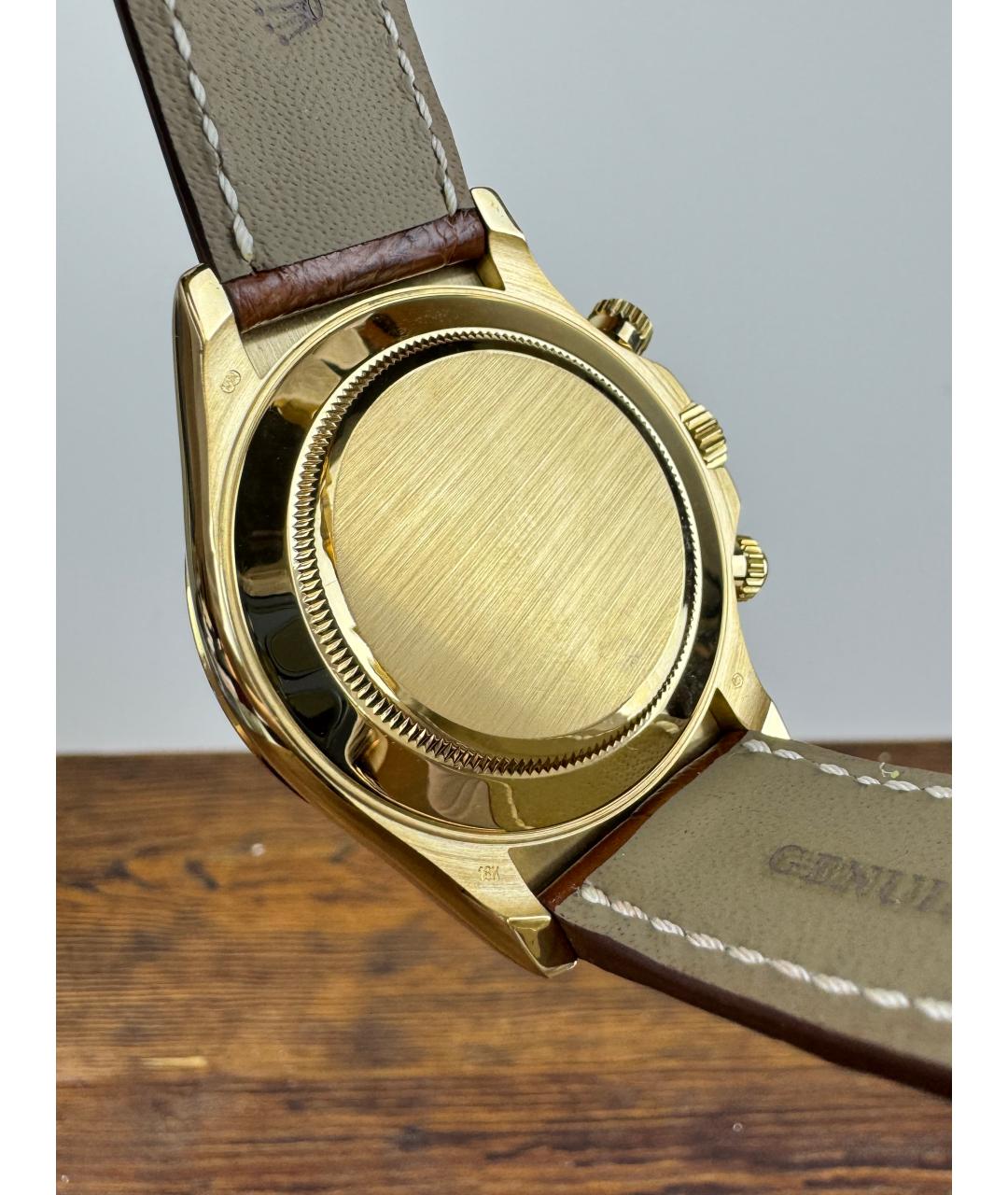 ROLEX Белые часы из желтого золота, фото 6