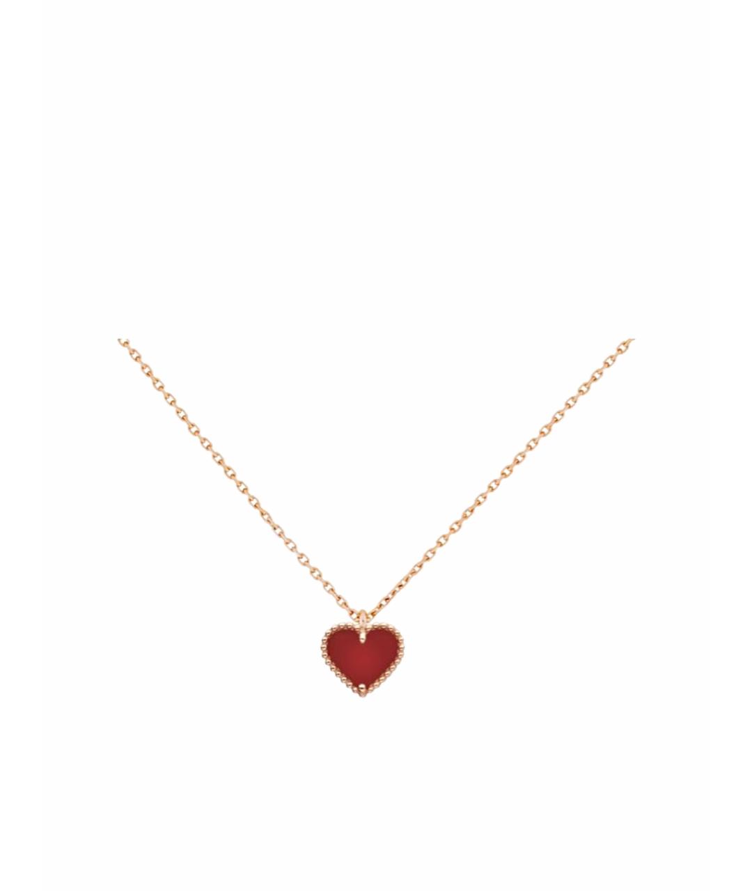 VAN CLEEF & ARPELS Бордовая подвеска из розового золота, фото 1