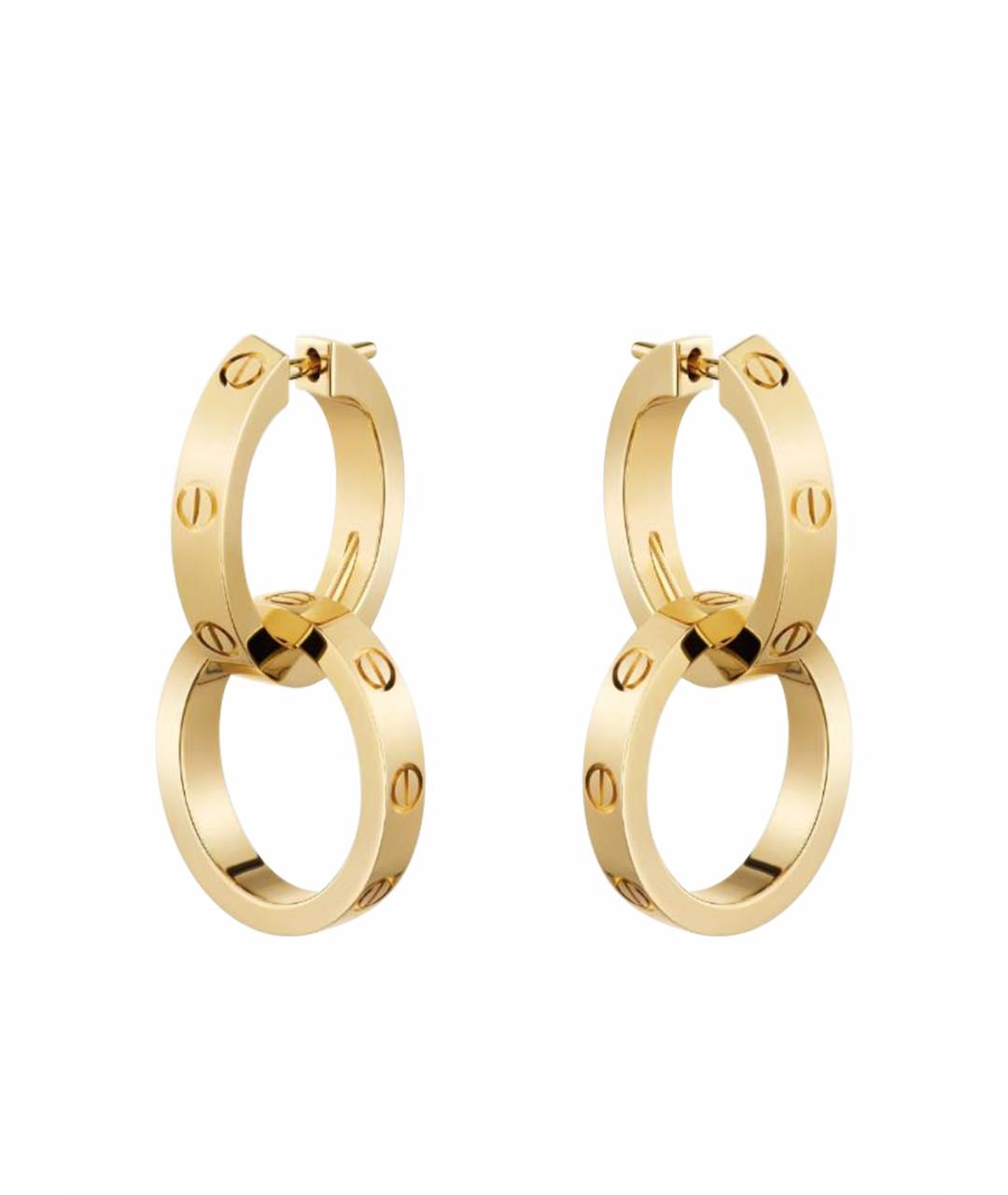 CARTIER Золотые серьги из желтого золота, фото 1