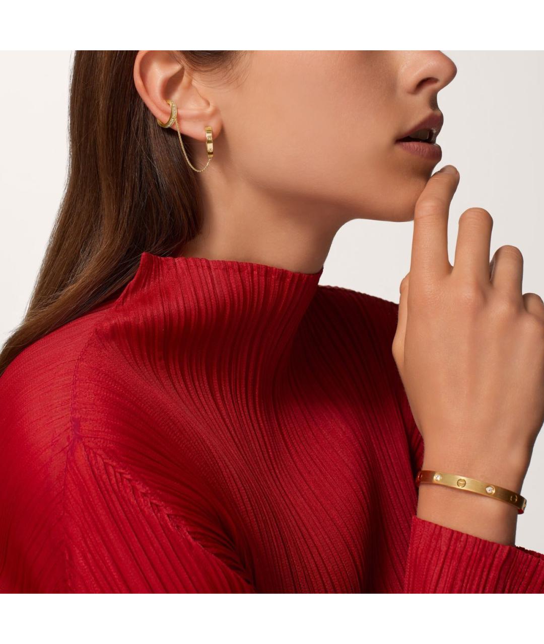 CARTIER Золотые серьги из желтого золота, фото 2