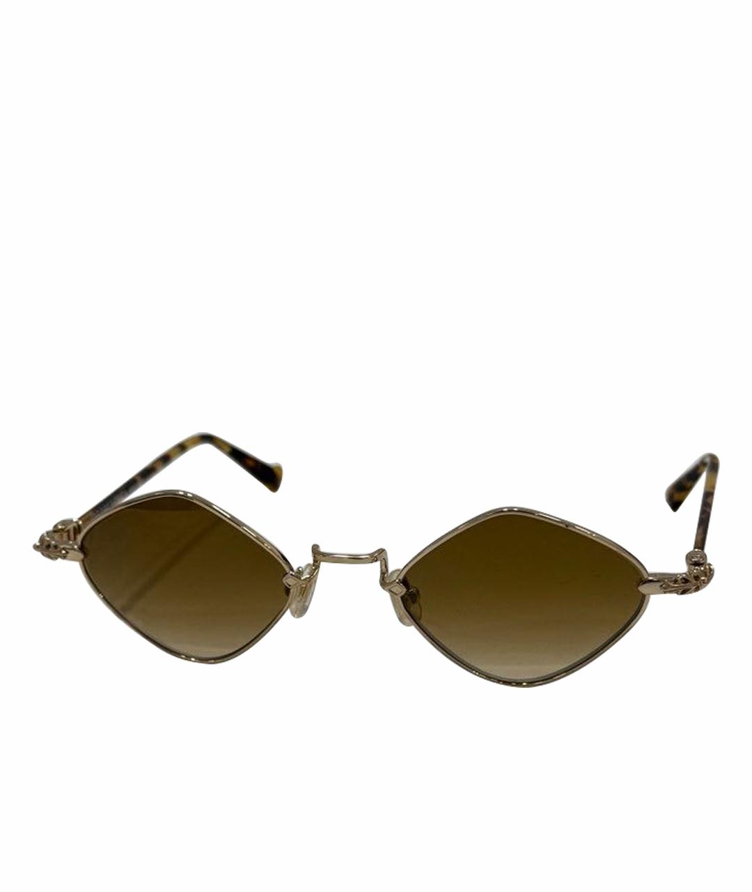 CHROME HEARTS Коричневые металлические солнцезащитные очки, фото 1