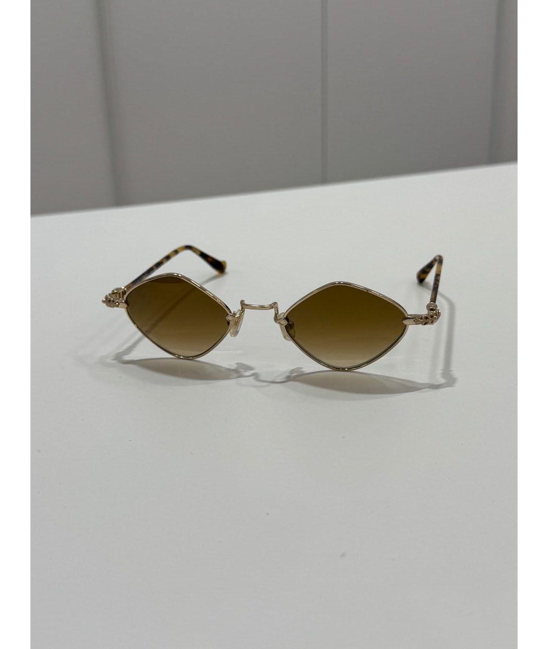 CHROME HEARTS Коричневые металлические солнцезащитные очки, фото 4