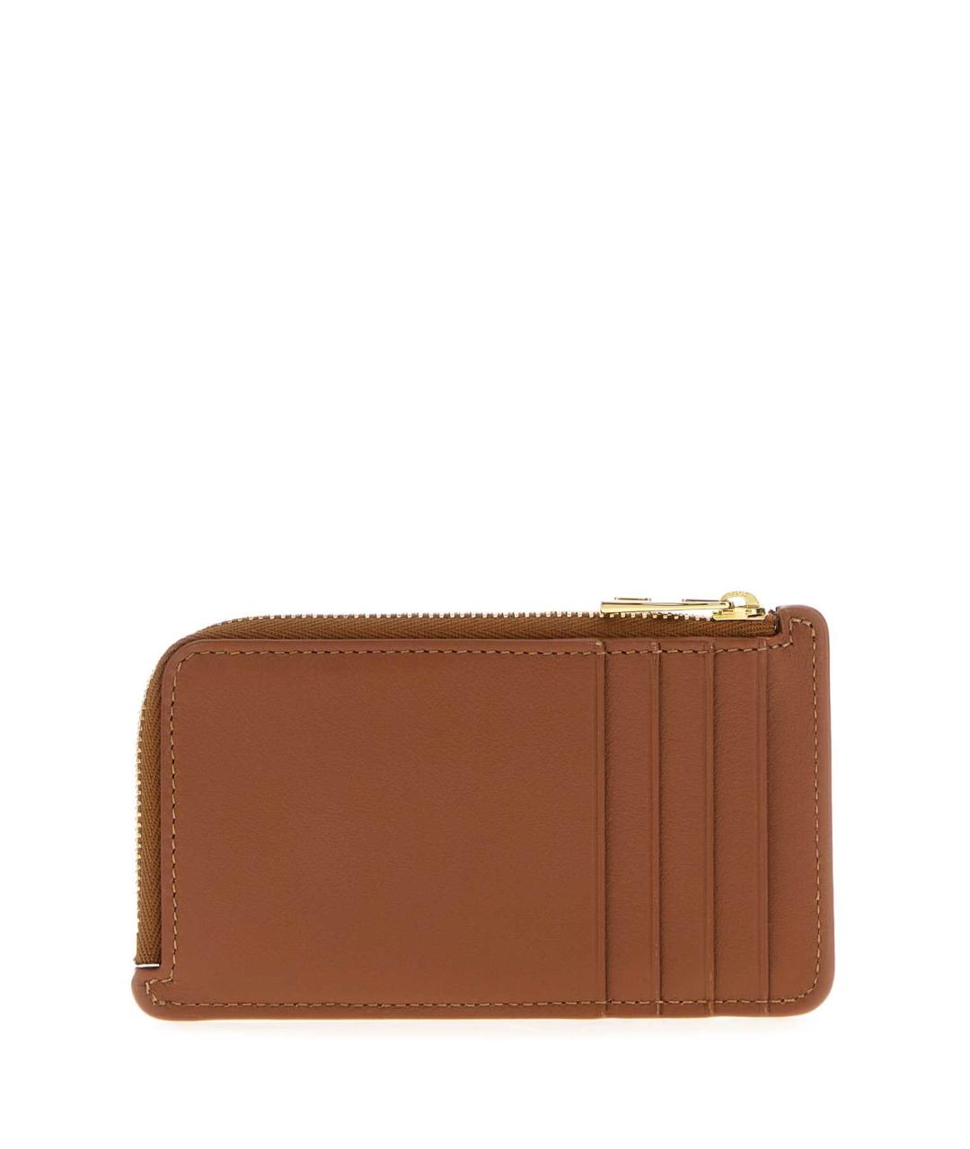 LOEWE Коричневый кожаный кардхолдер, фото 3